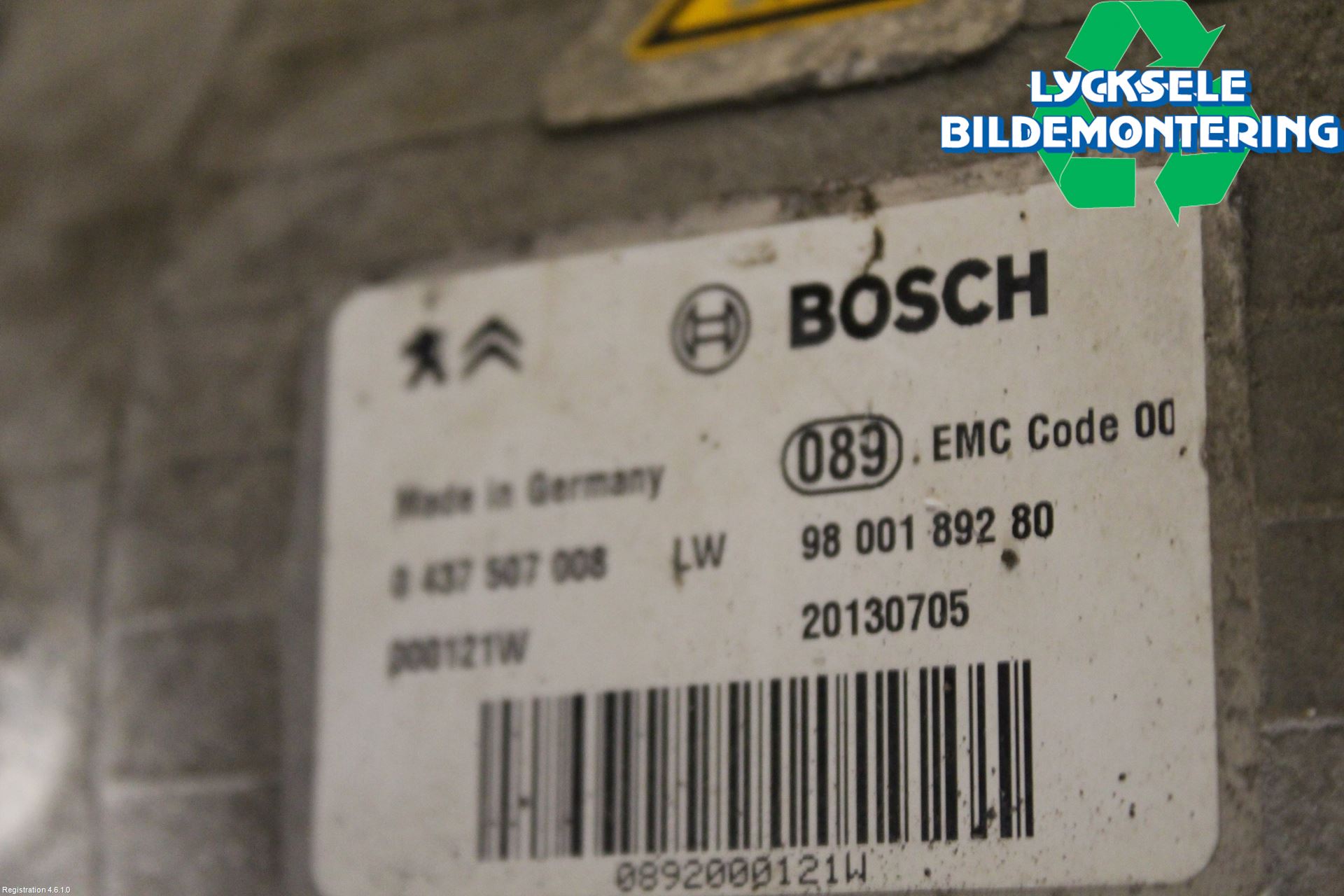 Peugeot 508 11-18 Motor Elektrisk Bak