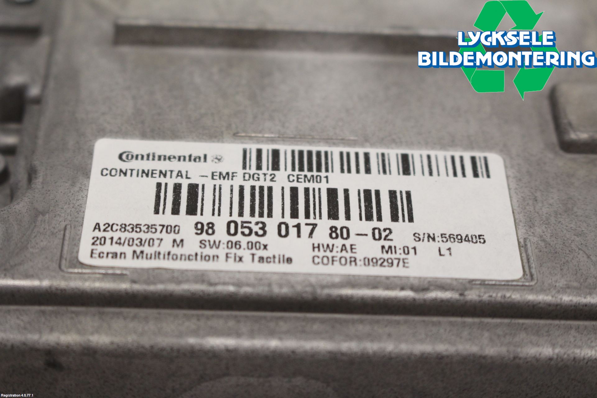 Peugeot 2008 13-20 Kontrolldisplay