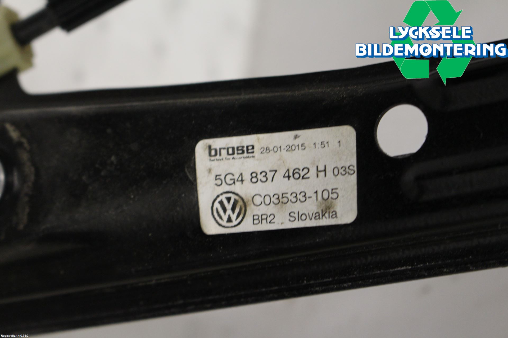 Volkswagen VW GOLF / E-GOLF VII 13-20 Fönsterhissmekanism