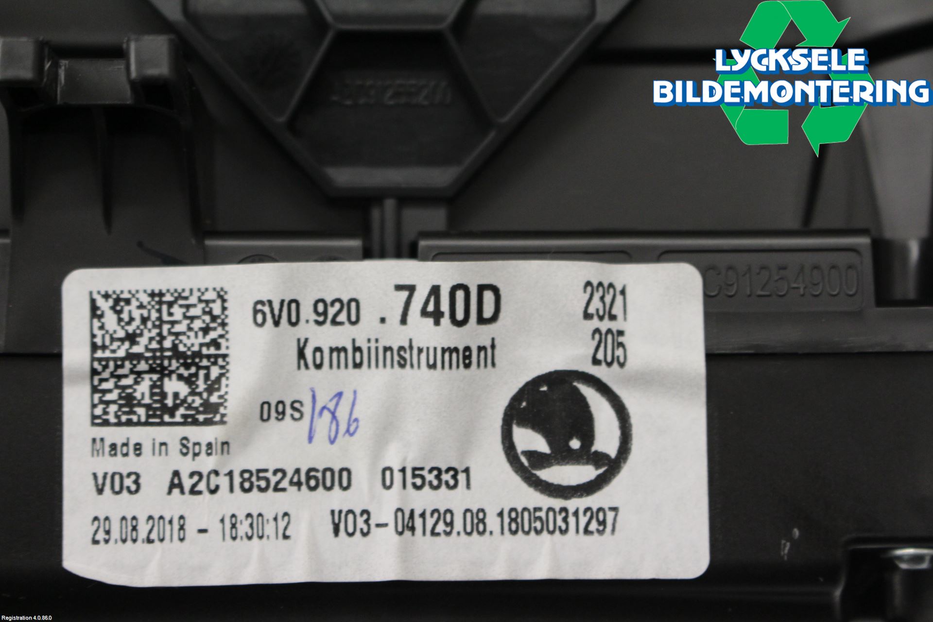 Skoda FABIA 15-21 Instrument Komb