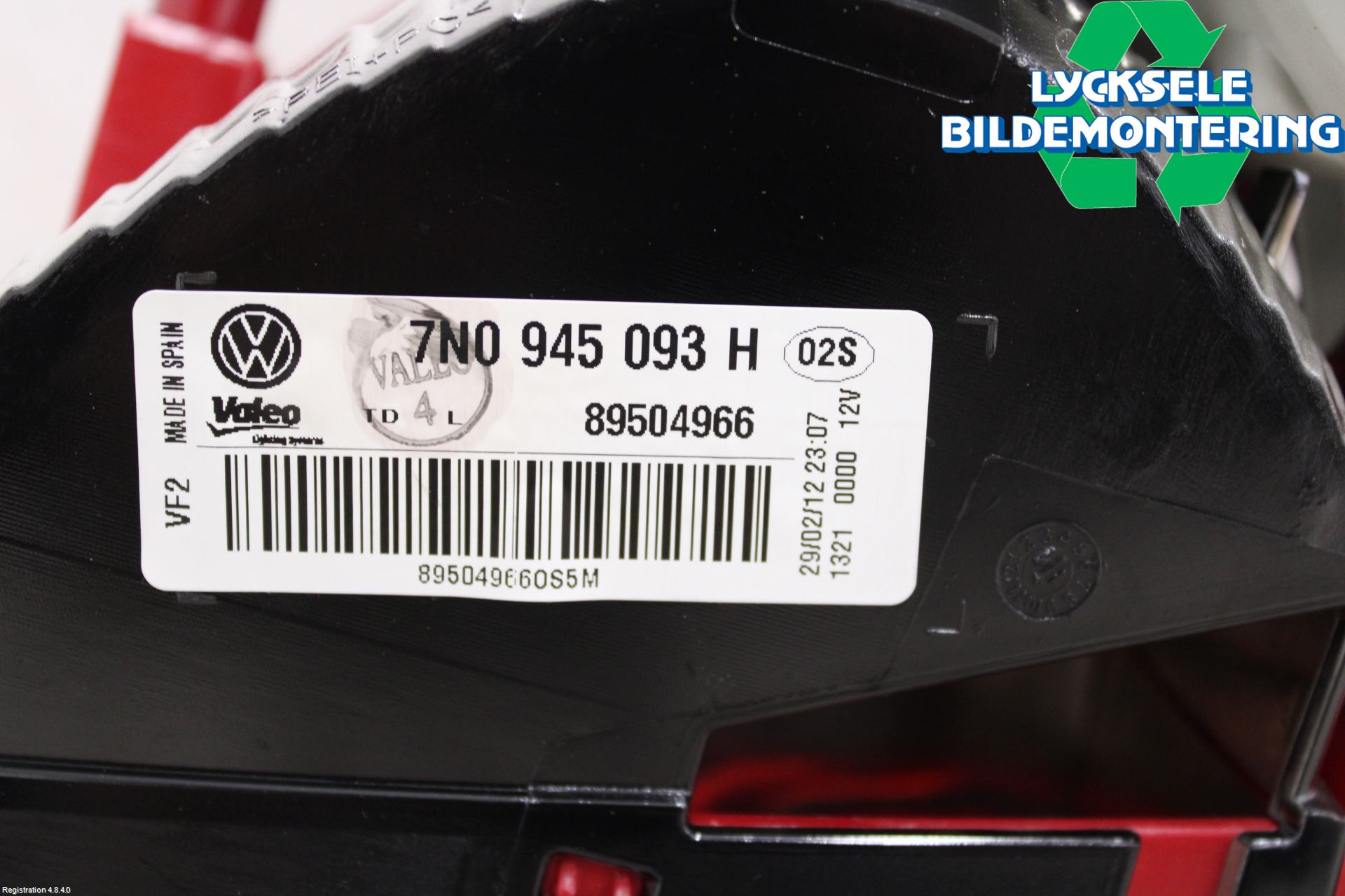 Volkswagen VW SHARAN 11- Bakljus Lucka Vä