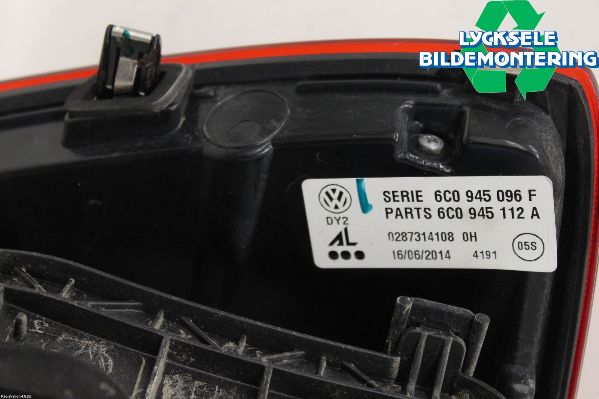 Volkswagen VW POLO 10-17 Bakljus Höger