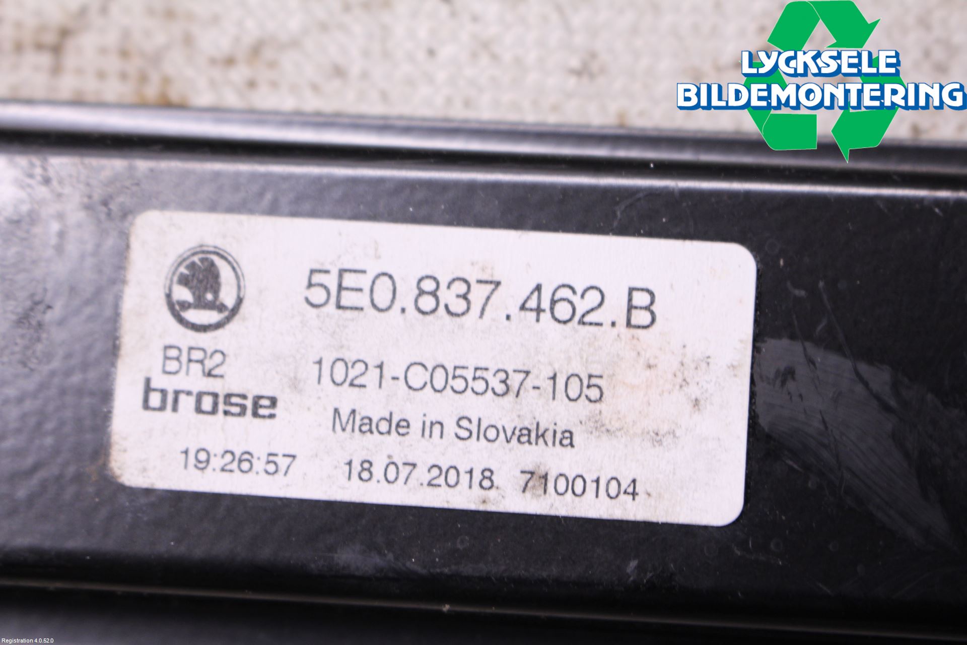 Skoda OCTAVIA (5E) 13-20 Fönsterhissmekanism