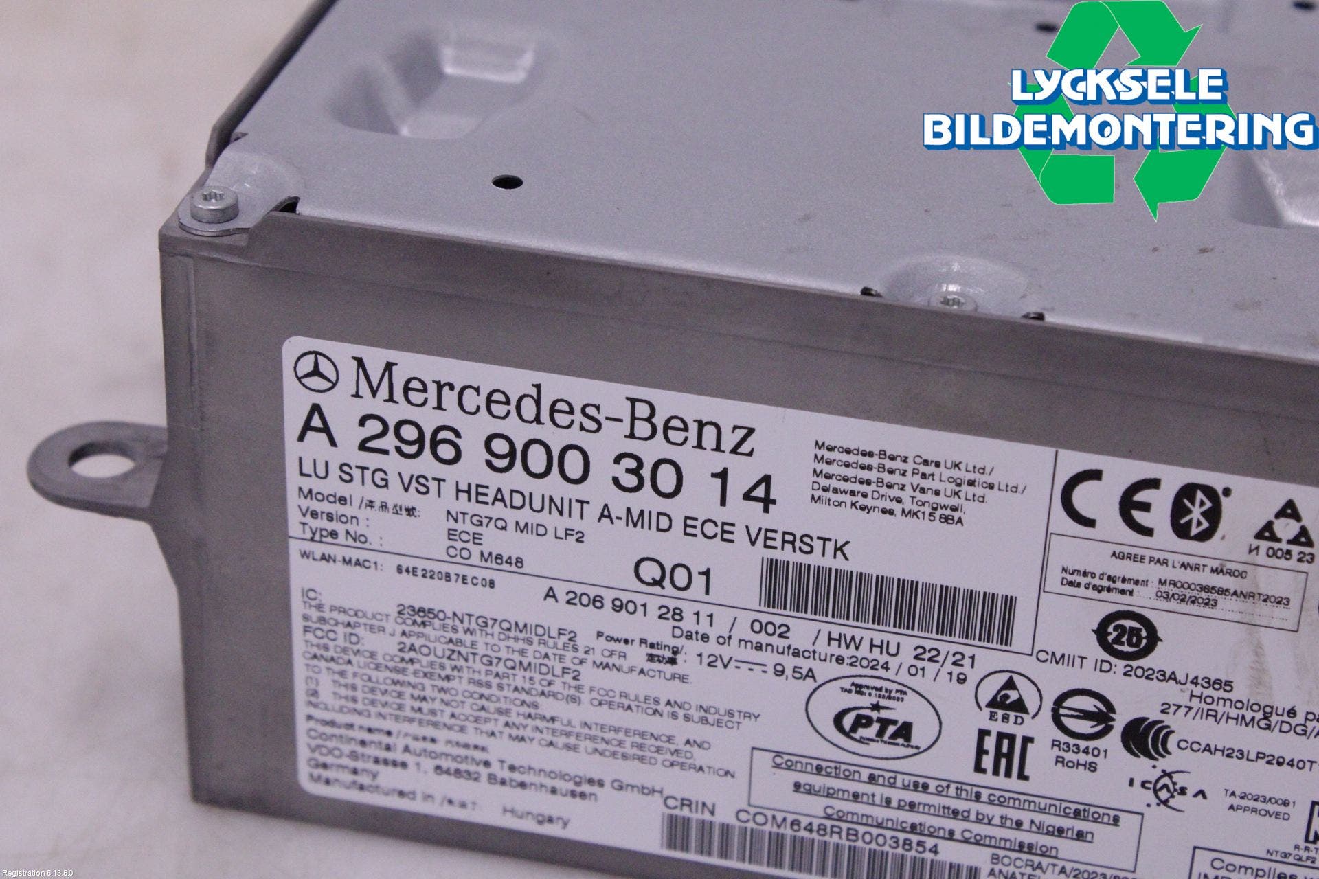 Mercedes-Benz MB C-KLASS (W206) 21- Cd Radio - Multimediapanel