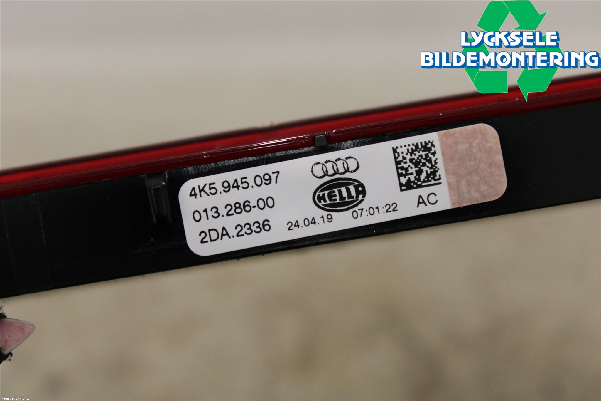 Audi A6 F2/C8 19- Bromsljus Bakruta