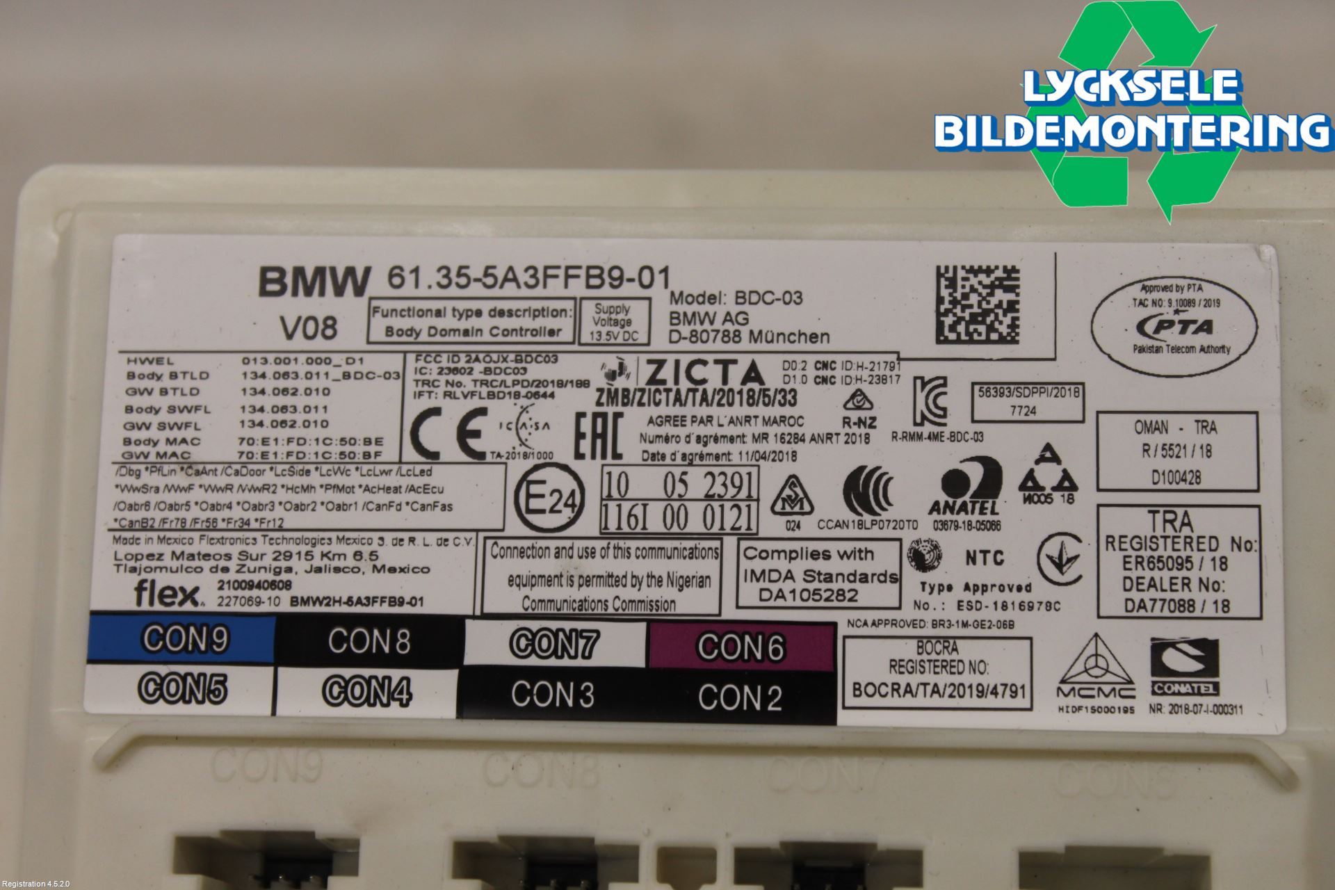 BMW X7 G07 19- Säkringsdosa-Elcentral