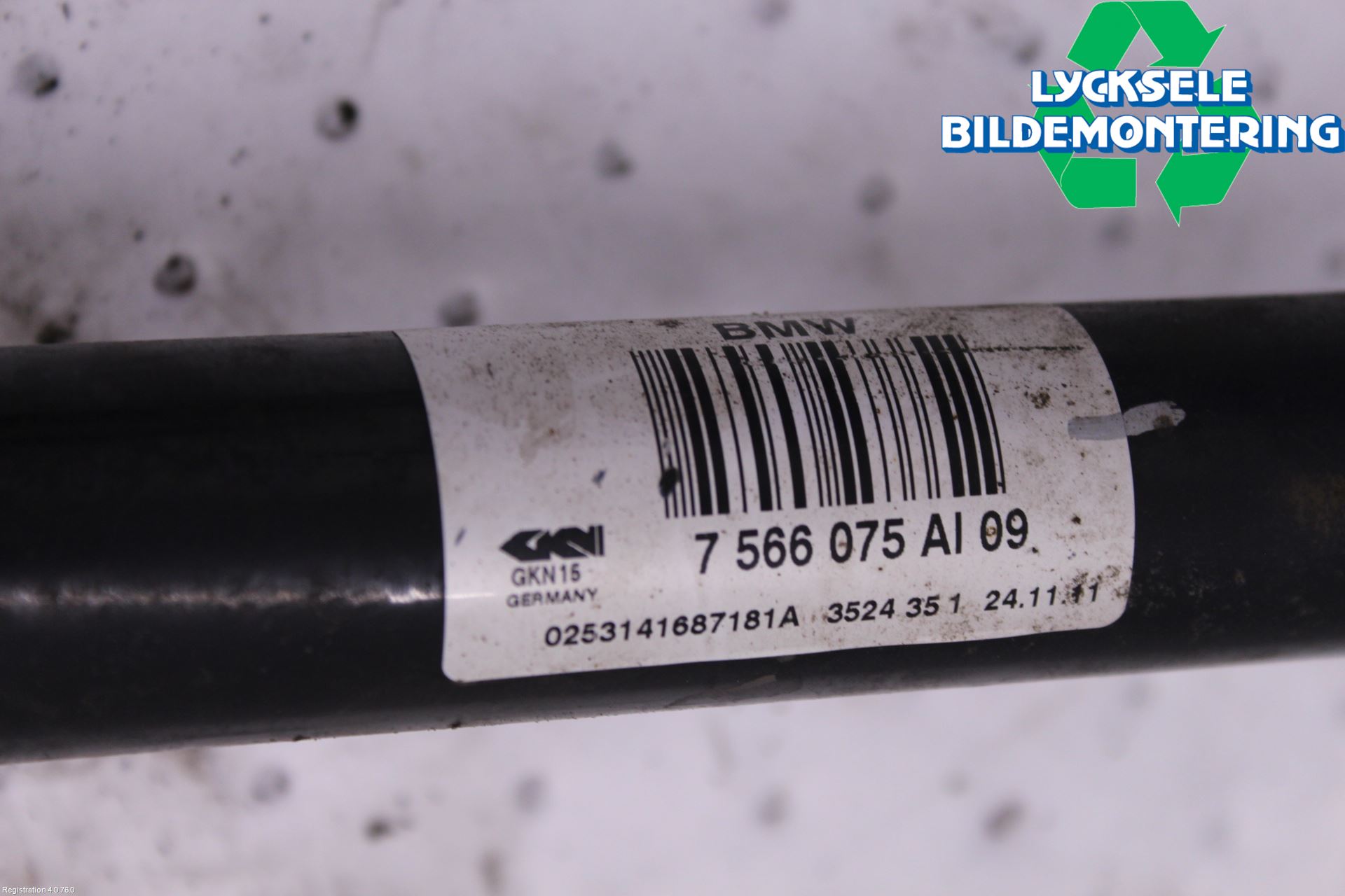 BMW 7 F01/02/03/04 09-15 Drivaxel Bak Vänster