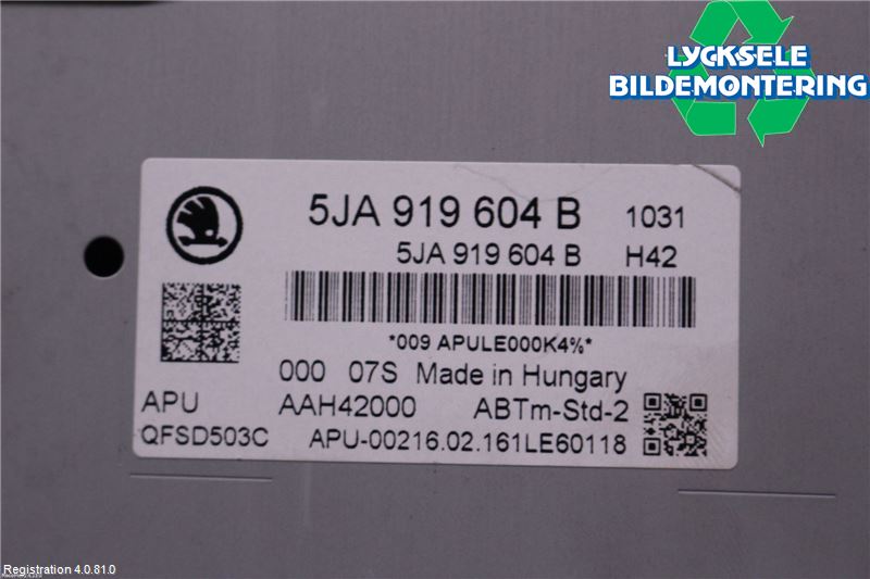 Skoda RAPID Cd Radio - Multimediapanel