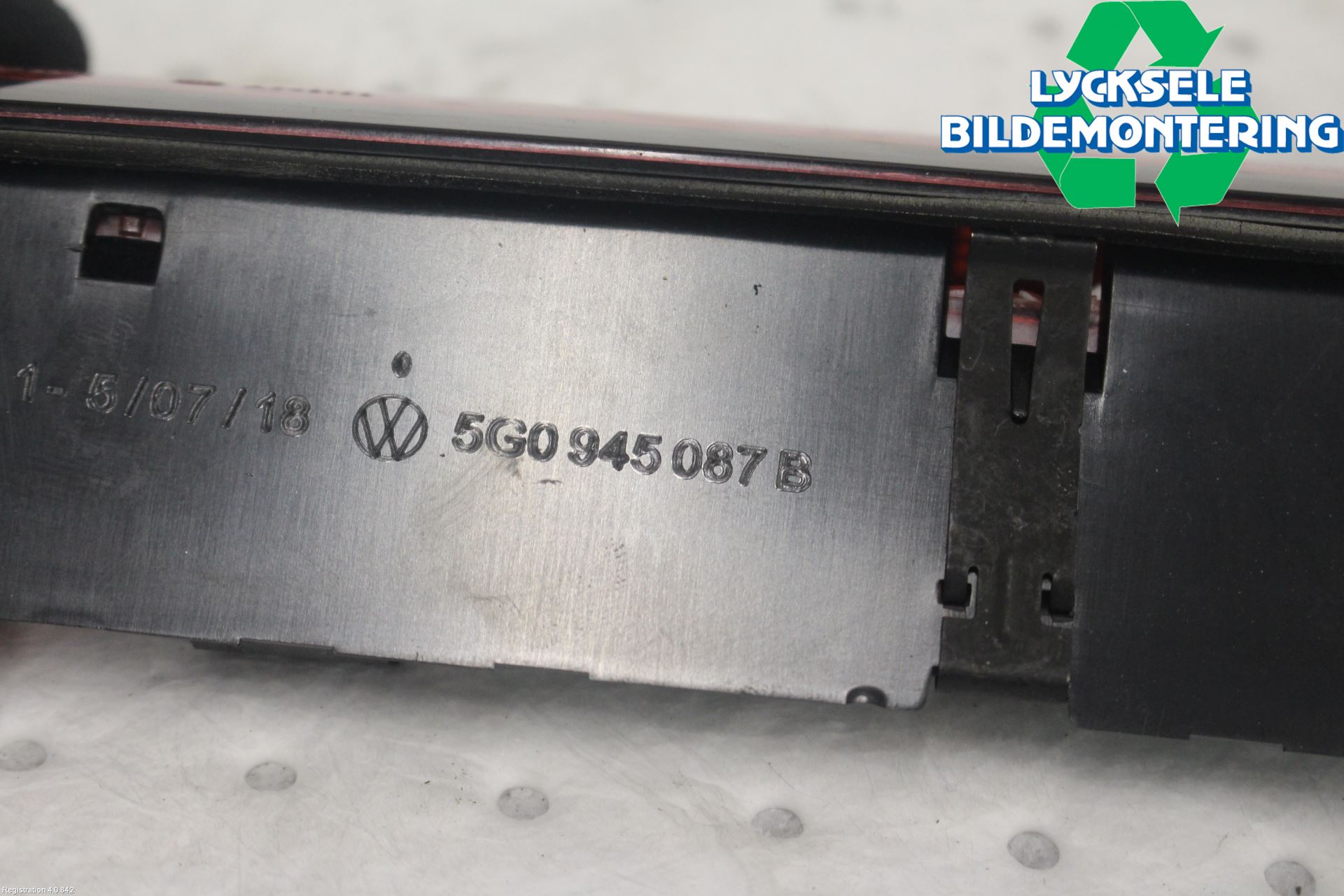 Volkswagen VW GOLF / E-GOLF VII 13-20 Bromsljus Bakruta