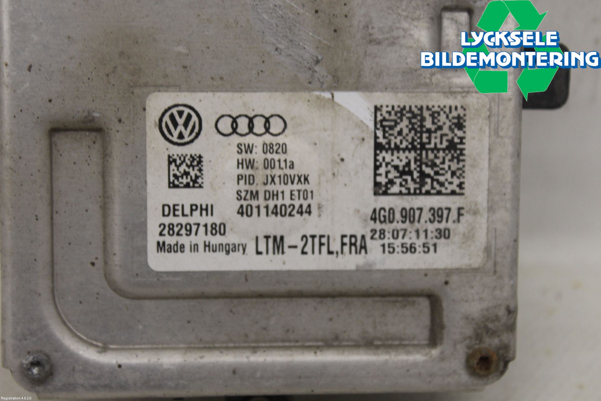 Audi A6/S6 4G 11-18 Styrenhet Strålkastare