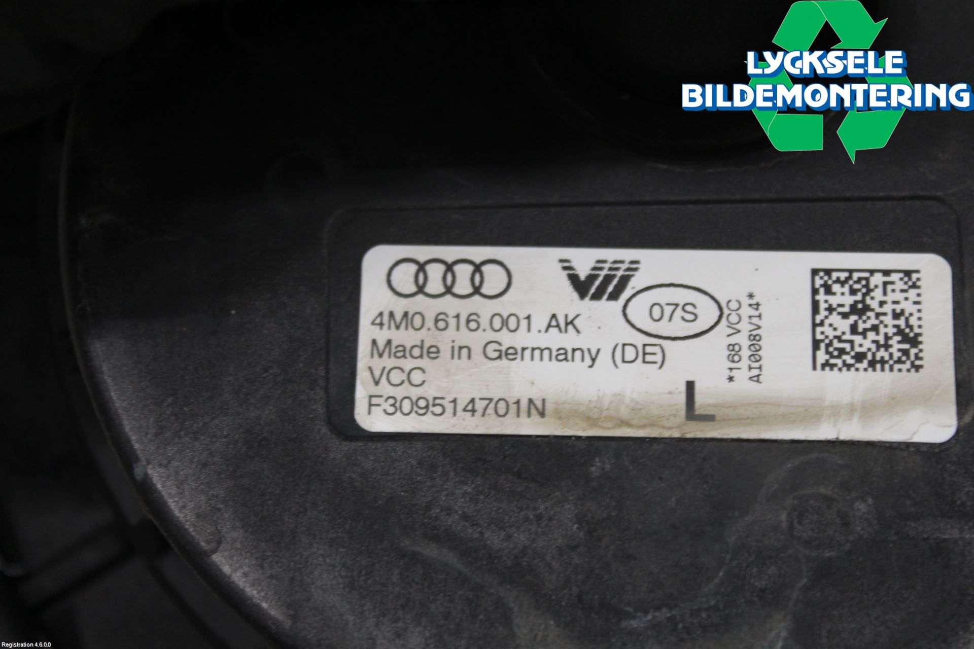 Audi E-TRON, S GE 19- Nivå-Luftfjädring Bälg