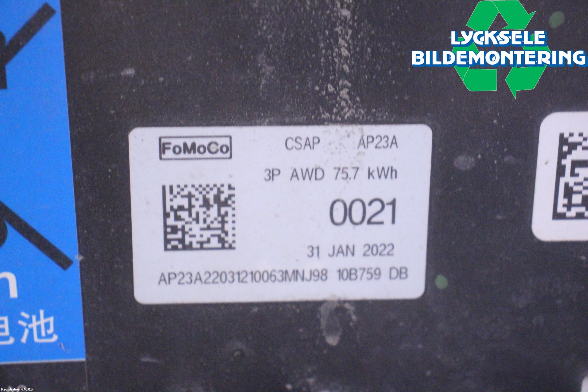 Ford MUSTANG Mach-E 21- Batteri Högspänning