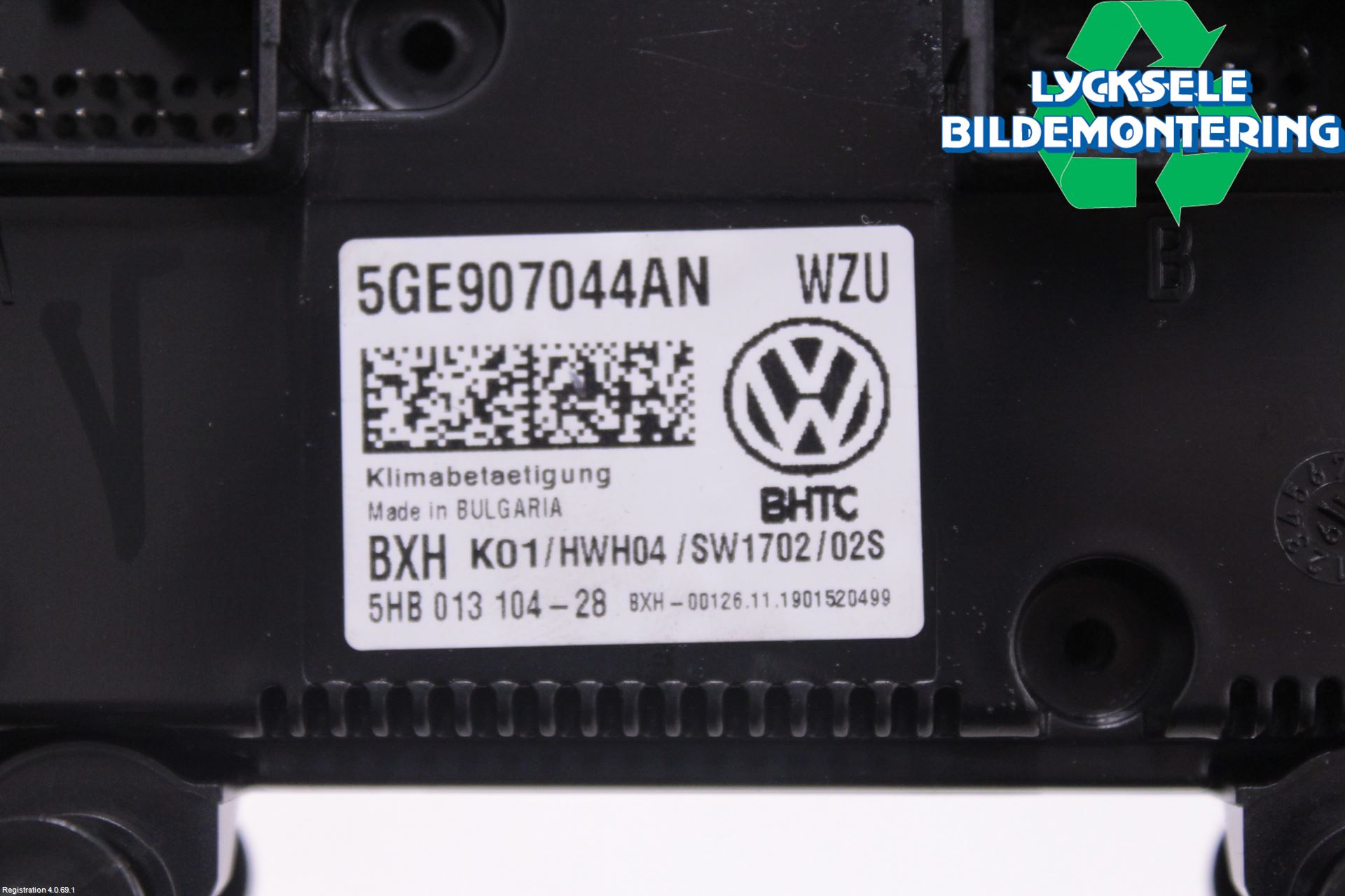 Volkswagen VW GOLF / E-GOLF VII 13-20 Ac Styrenhet Ac Manöveren