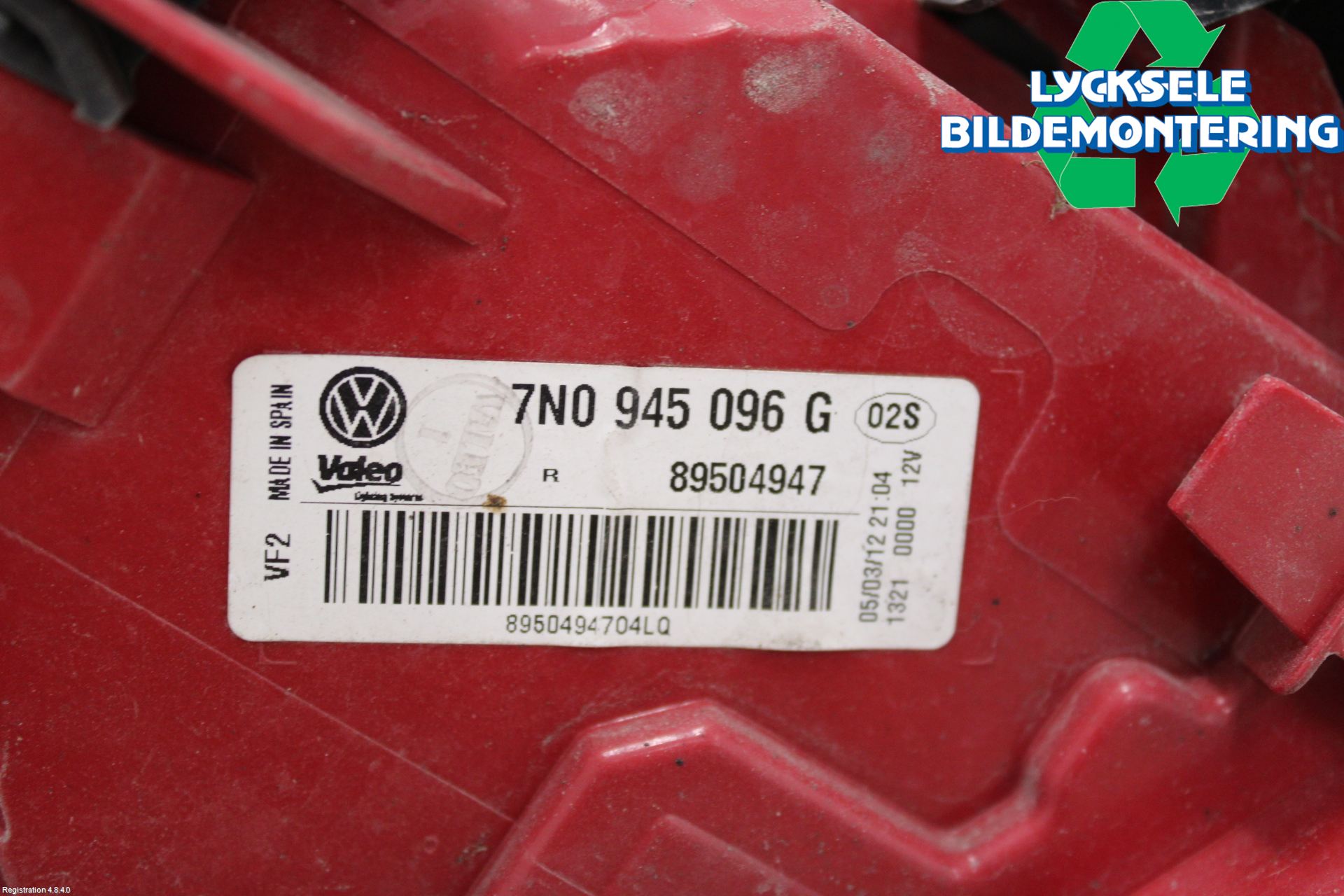 Volkswagen VW SHARAN 11- Bakljus Höger