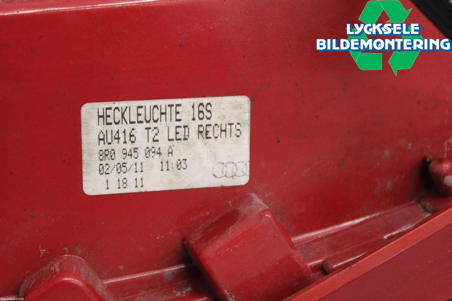 Audi Q5 09-16 Bakljus Höger