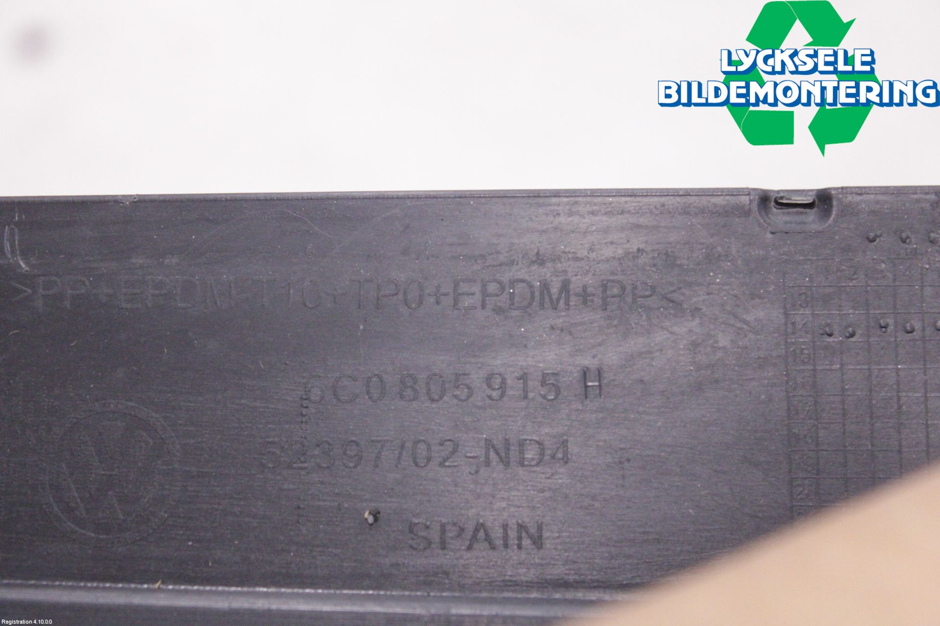 Volkswagen VW POLO 10-17 Spoiler Fram