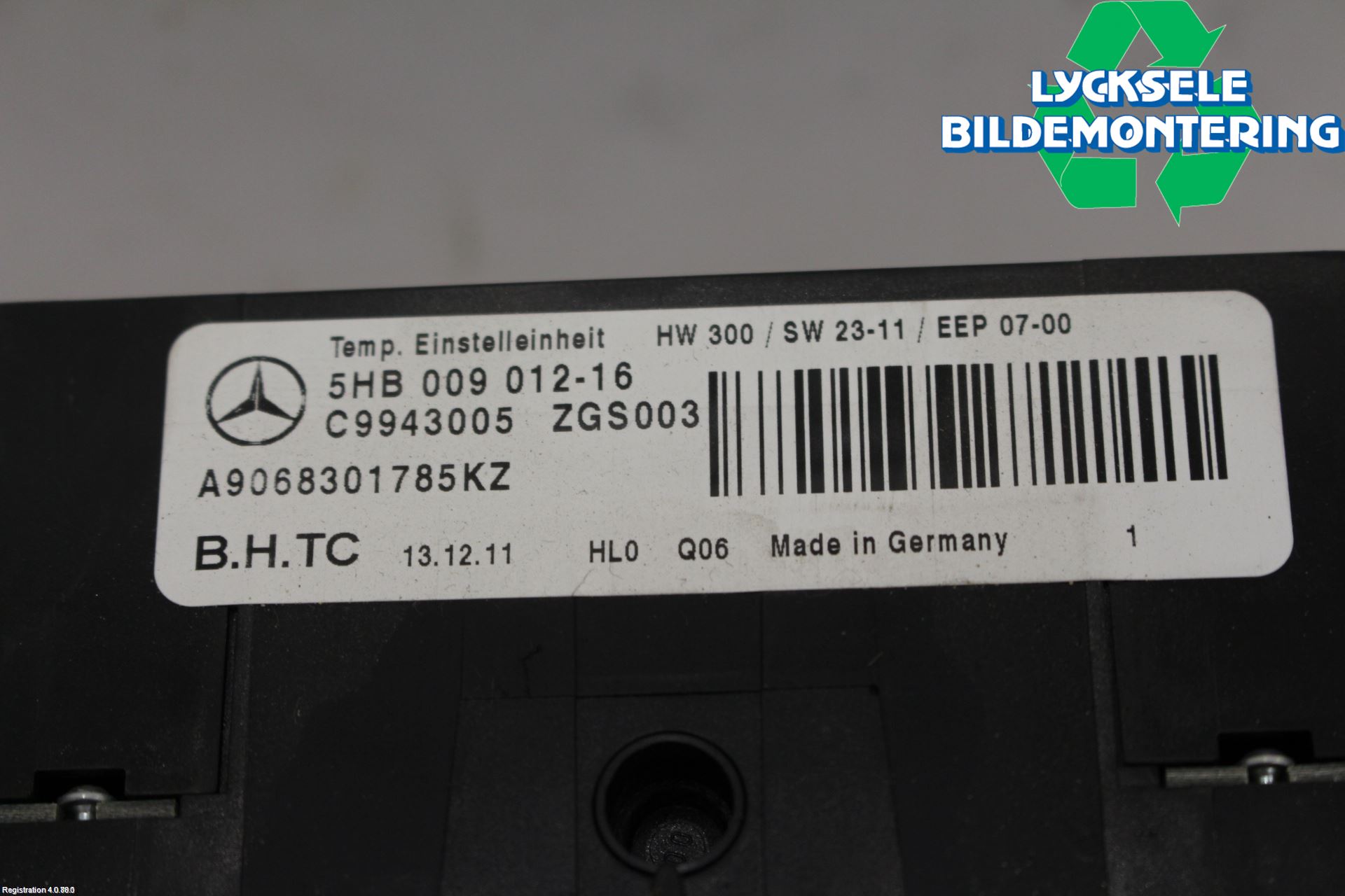 Mercedes-Benz MB SPRINTER (W906) 06-18 Ac Styrenhet Ac Manöveren