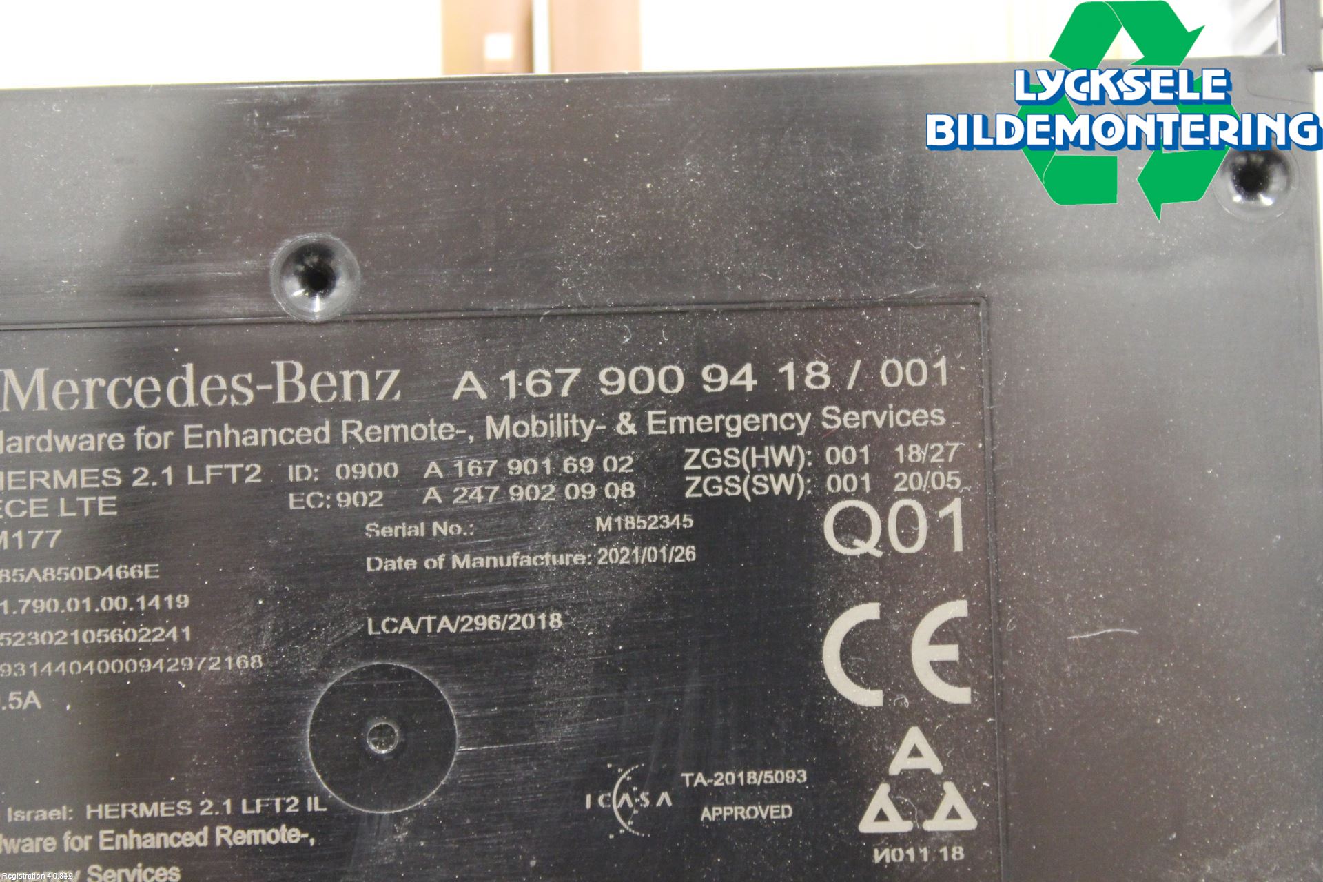 Mercedes-Benz MB E-KLASS (W213) 16-23 Styrenhet Övrigt