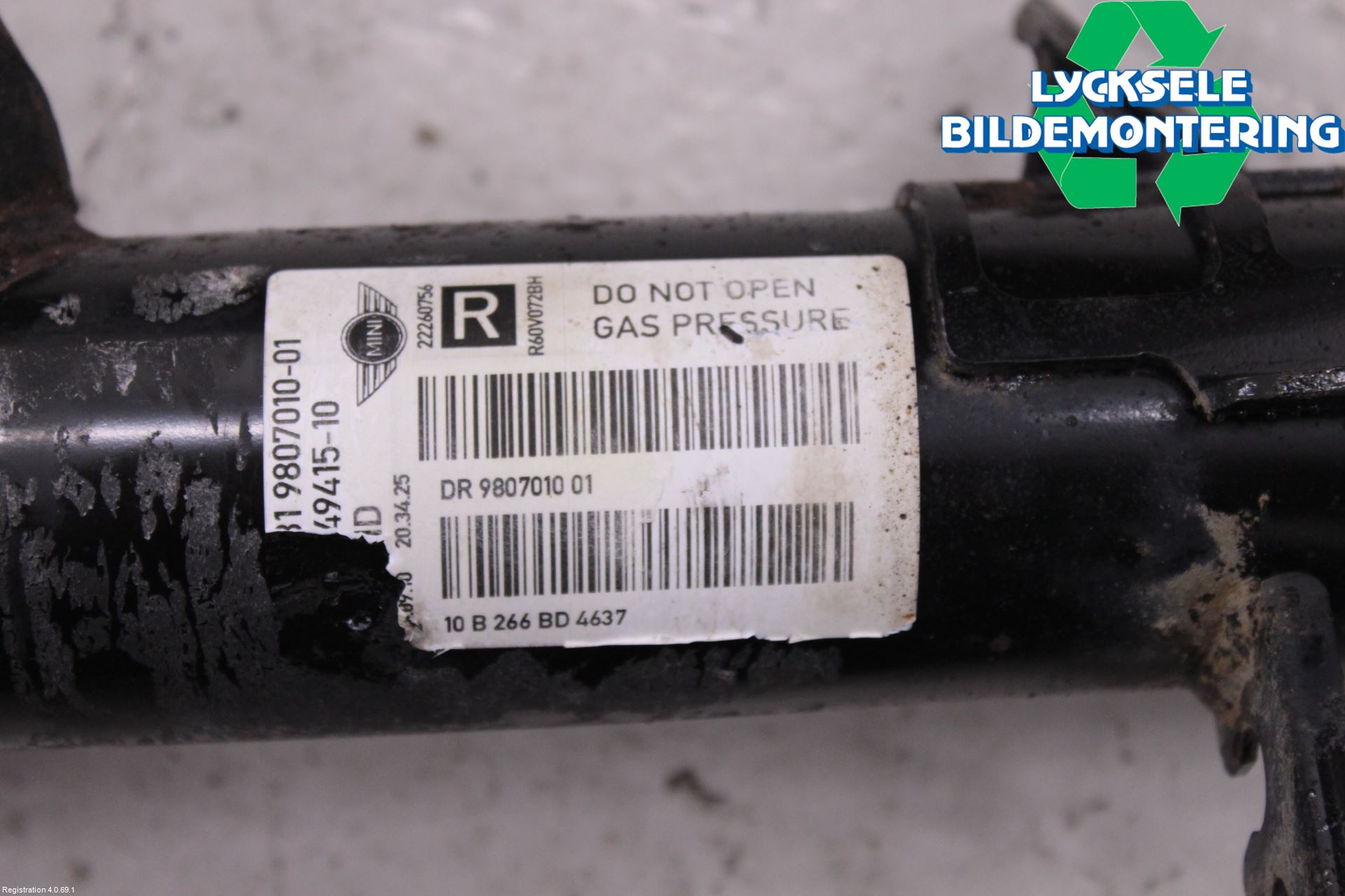 Mini COUPE R56 05-14 Fjäderben Fram Höger