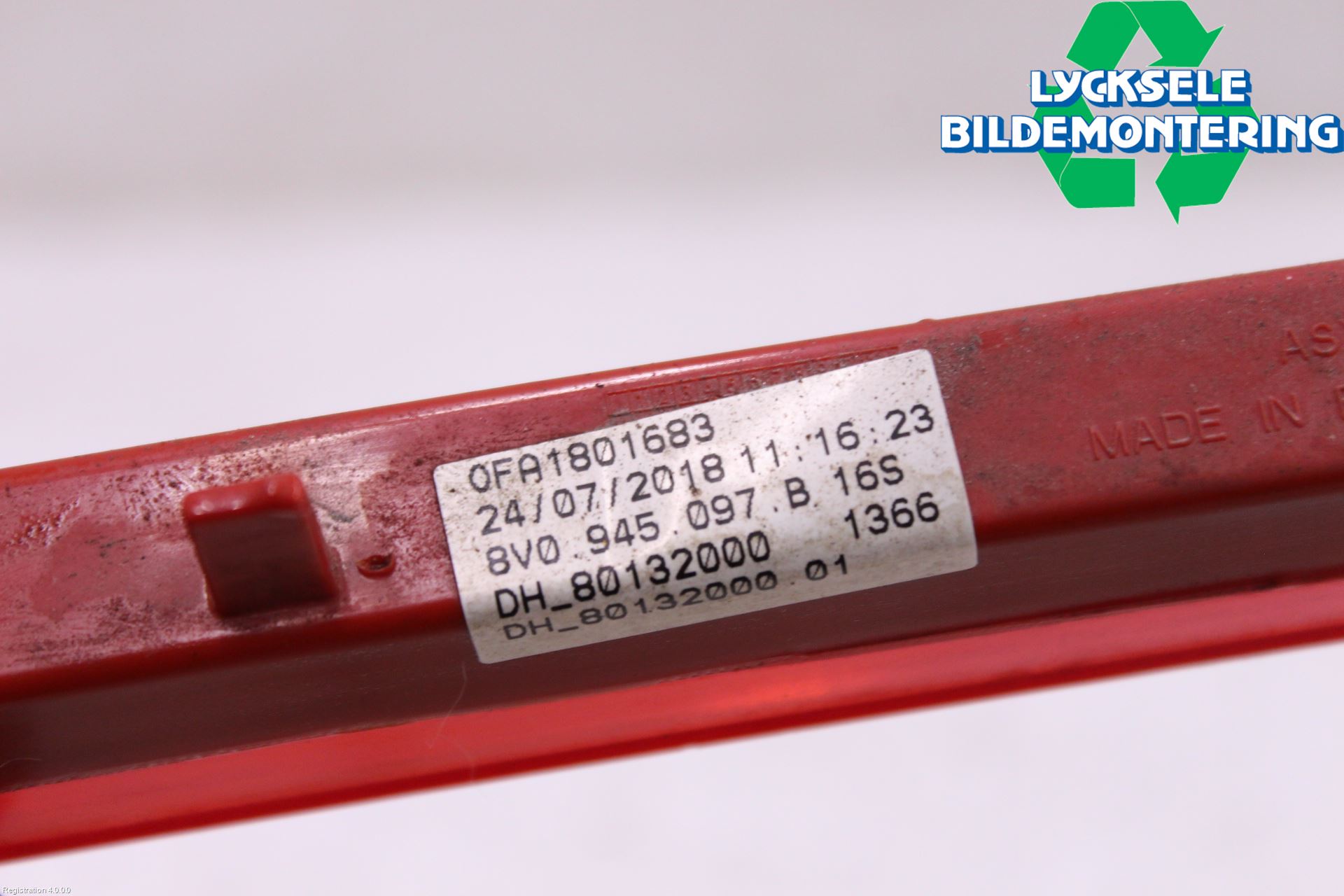 Audi A1 19- Bromsljus Bakruta