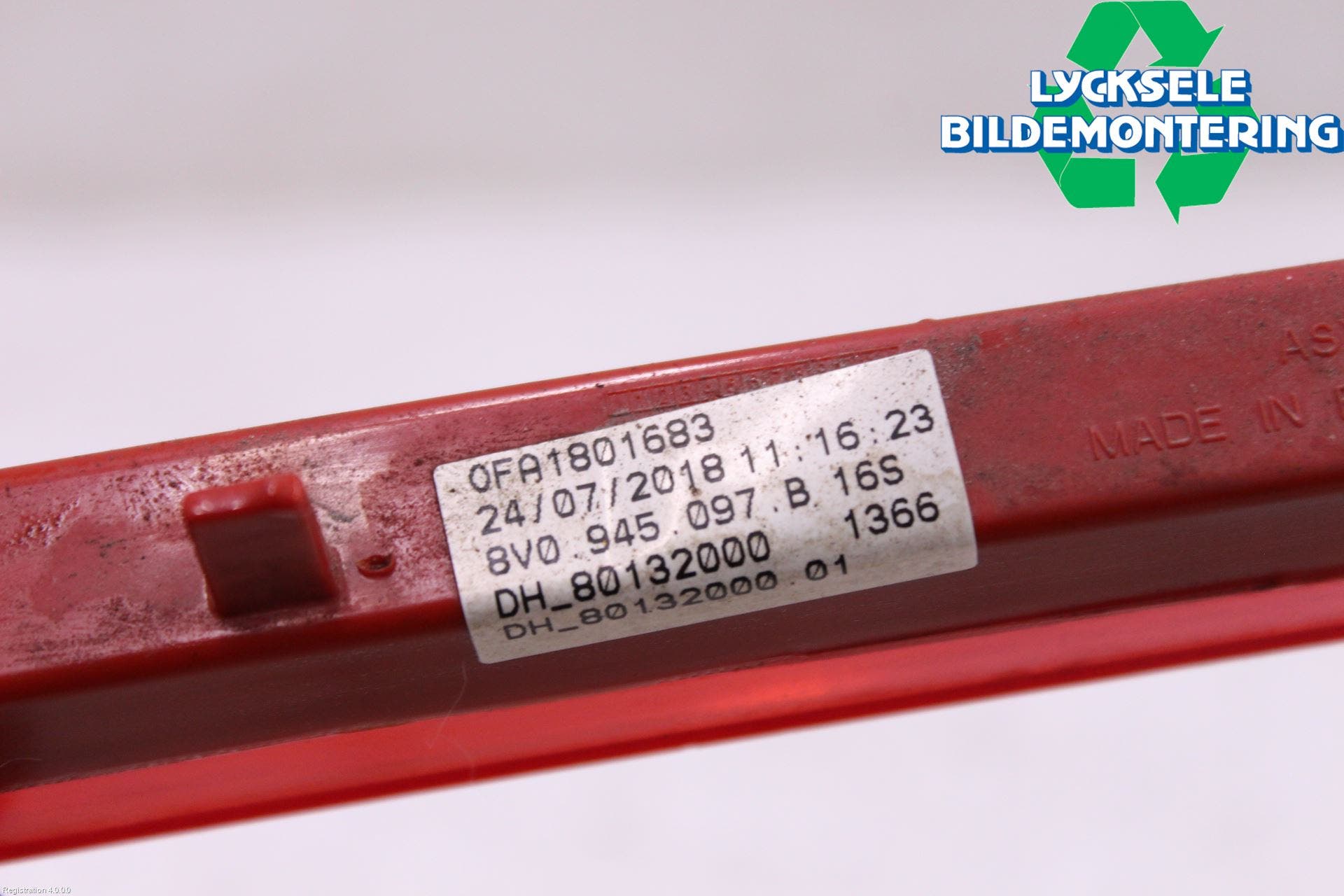 Audi A1 19- Bromsljus Bakruta