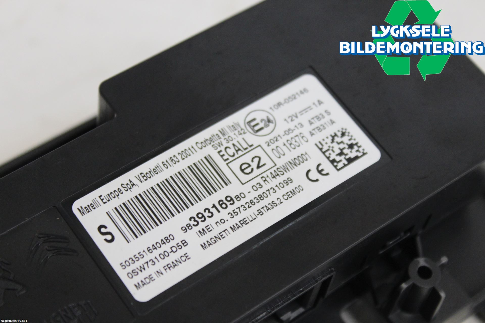 Peugeot 508 19- Styrenhet Övrigt