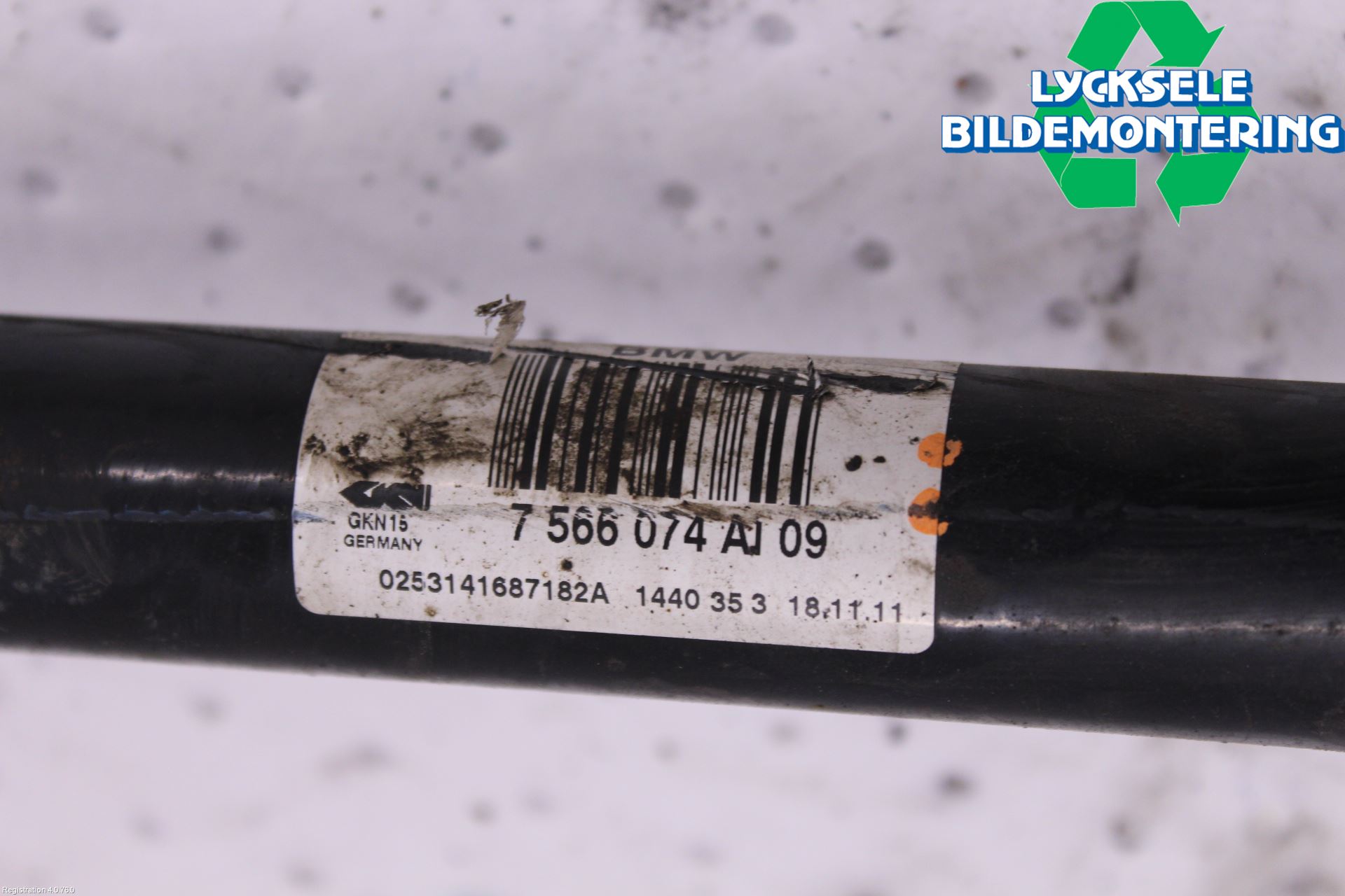 BMW 7 F01/02/03/04 09-15 Drivaxel Bak Höger