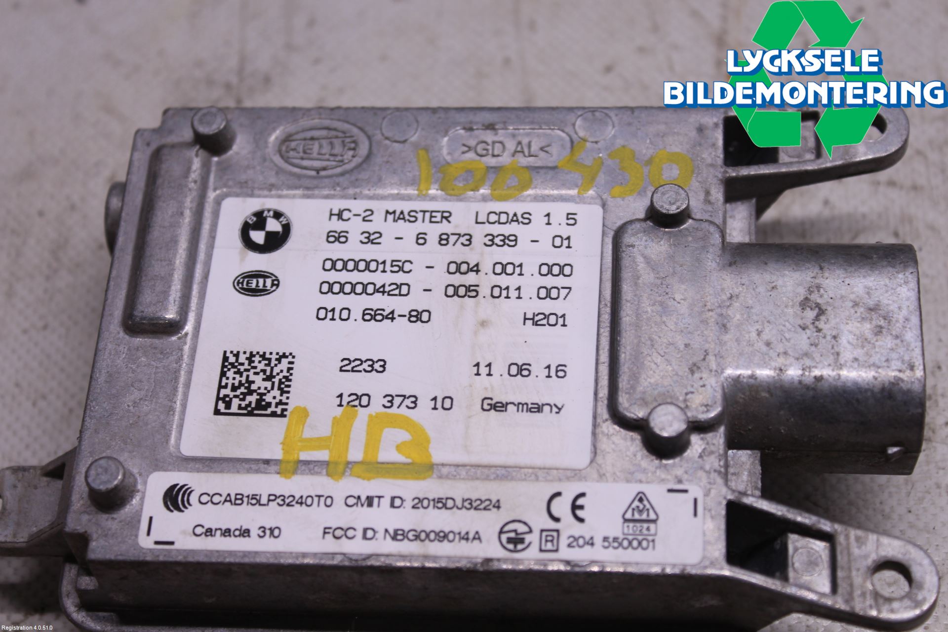 BMW 5 F10/F11/F18 09-17 Sensor Aktivt Kollisionsskydd
