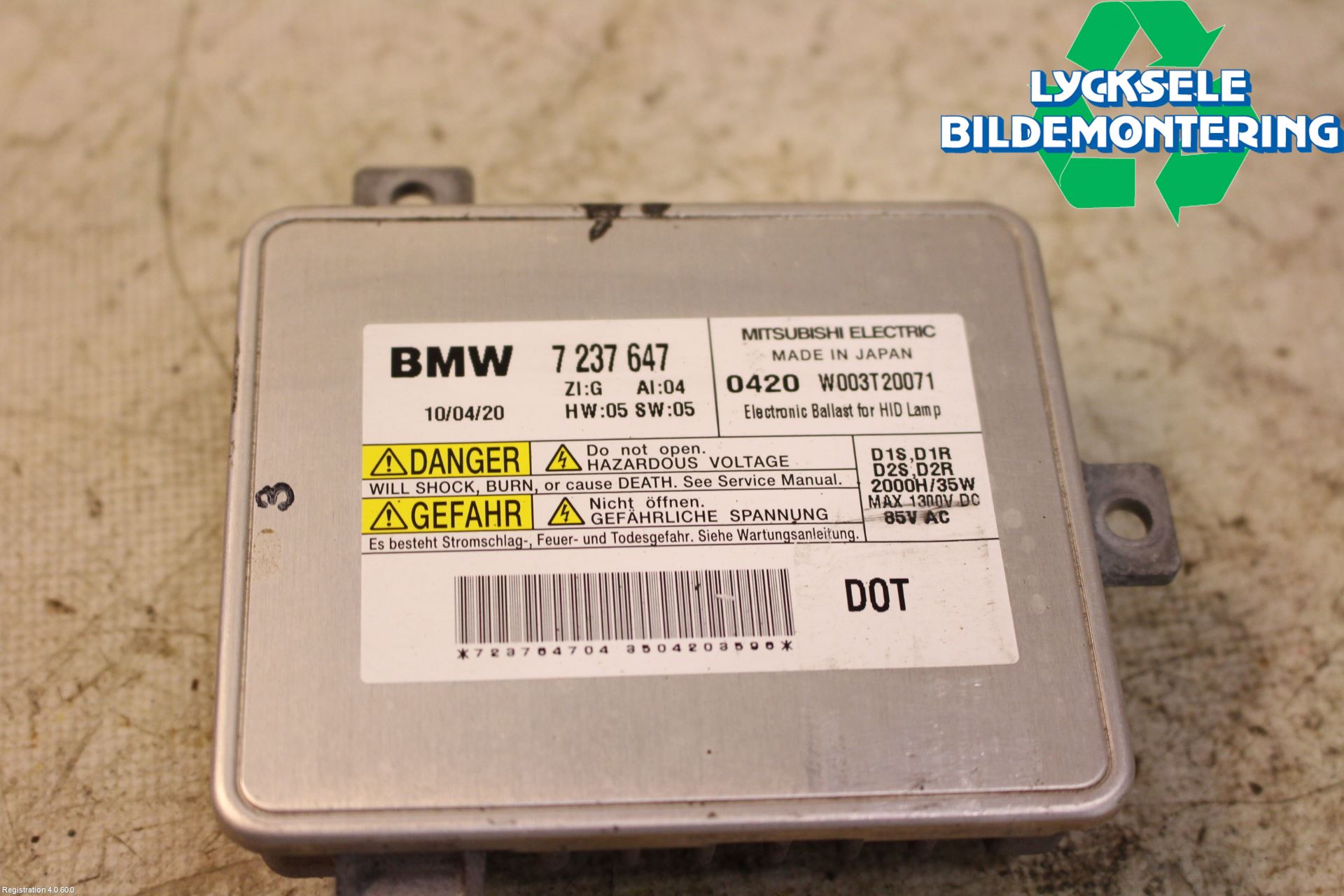 BMW 5 F10/F11/F18 09-17 Styrenhet Strålkastare