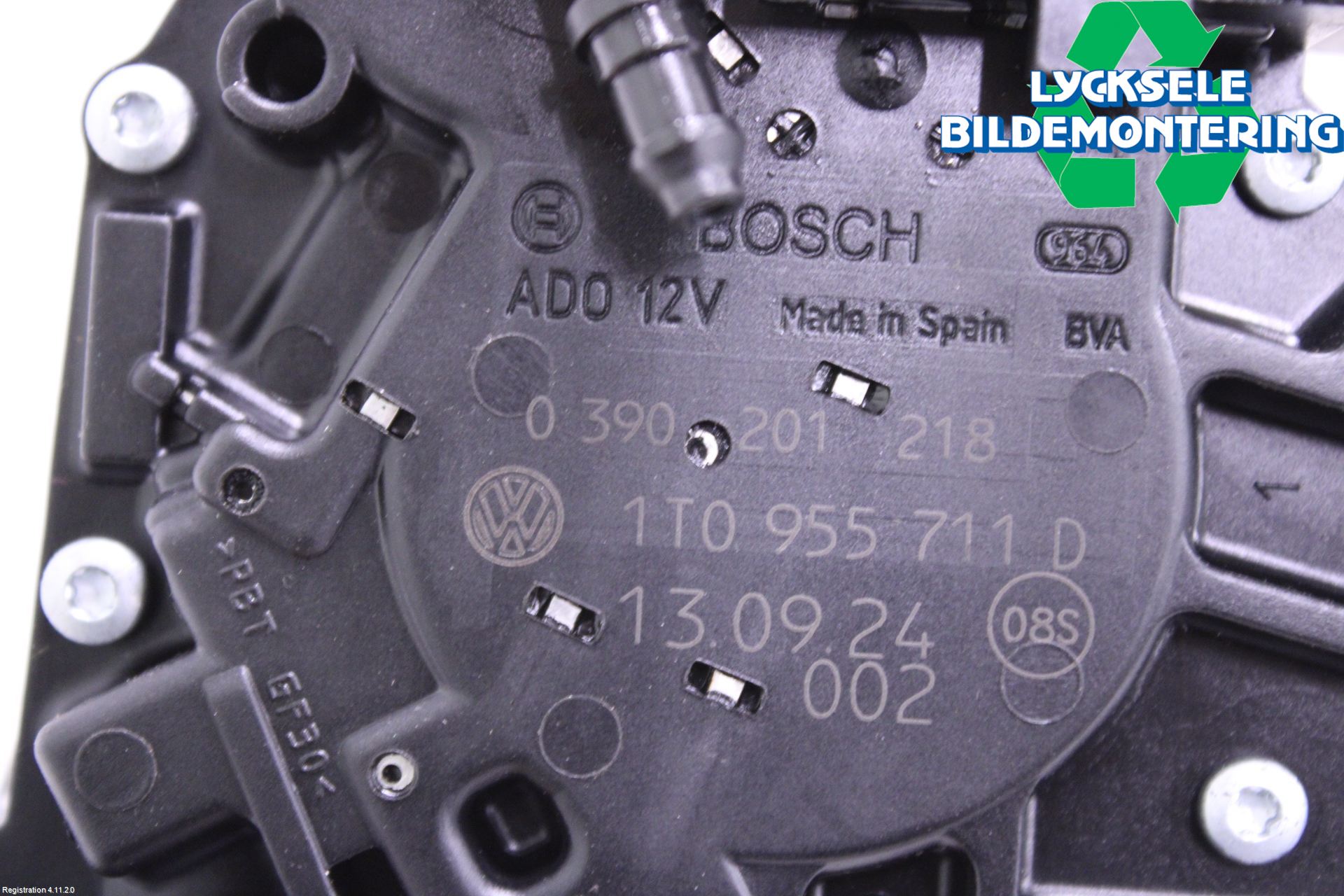 Volkswagen VW CADDY 11-15 Torkarmotor Baklucka