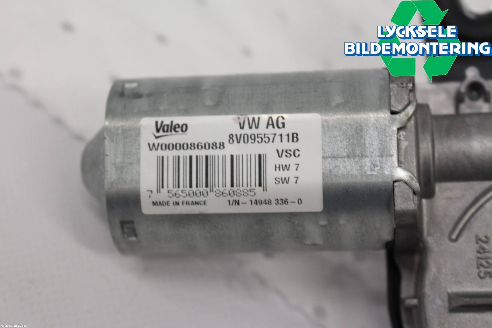 Audi A1 19- Torkarmotor Baklucka