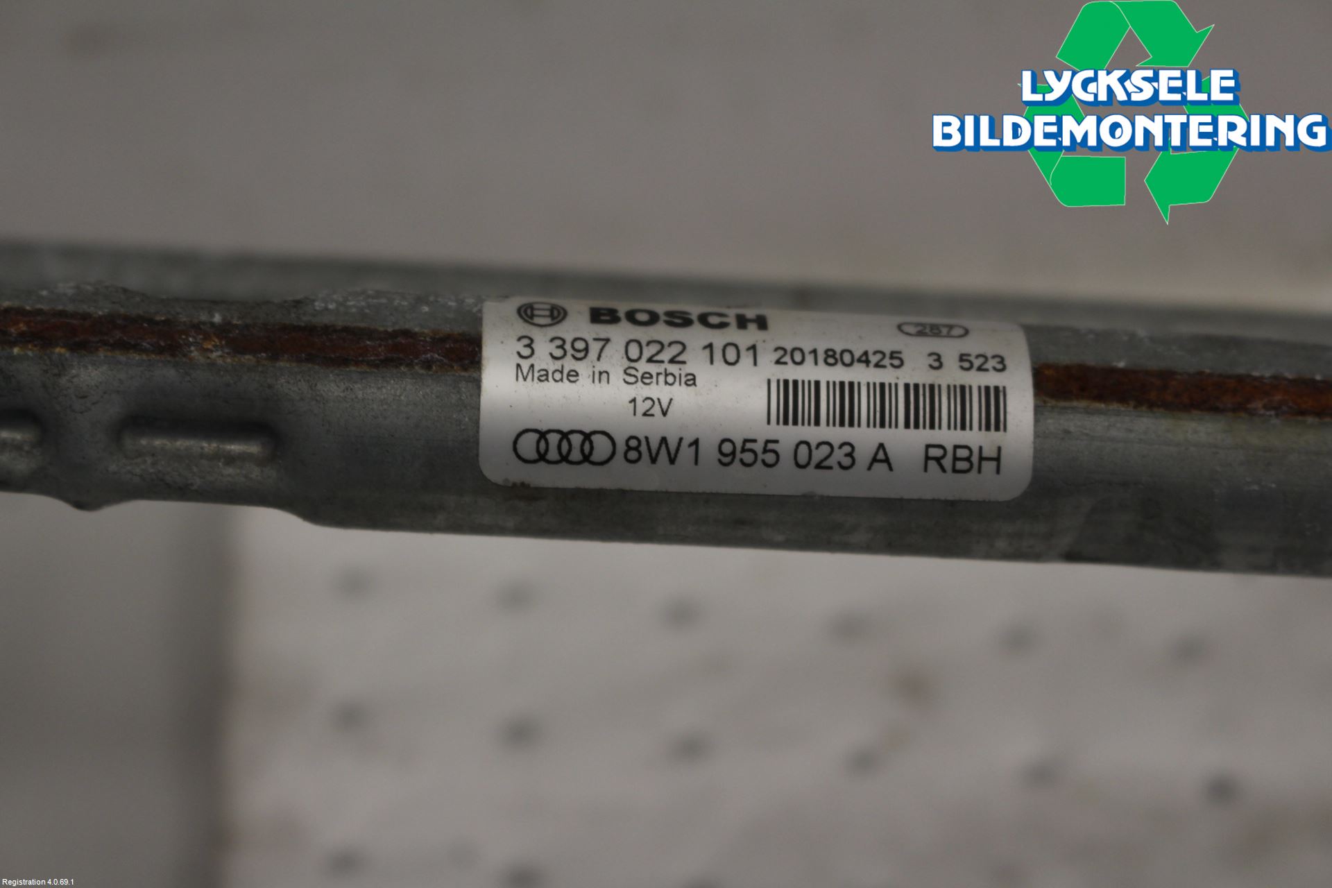 Audi A4/S4 B9 16-19 Torkarmekanism Vindruta