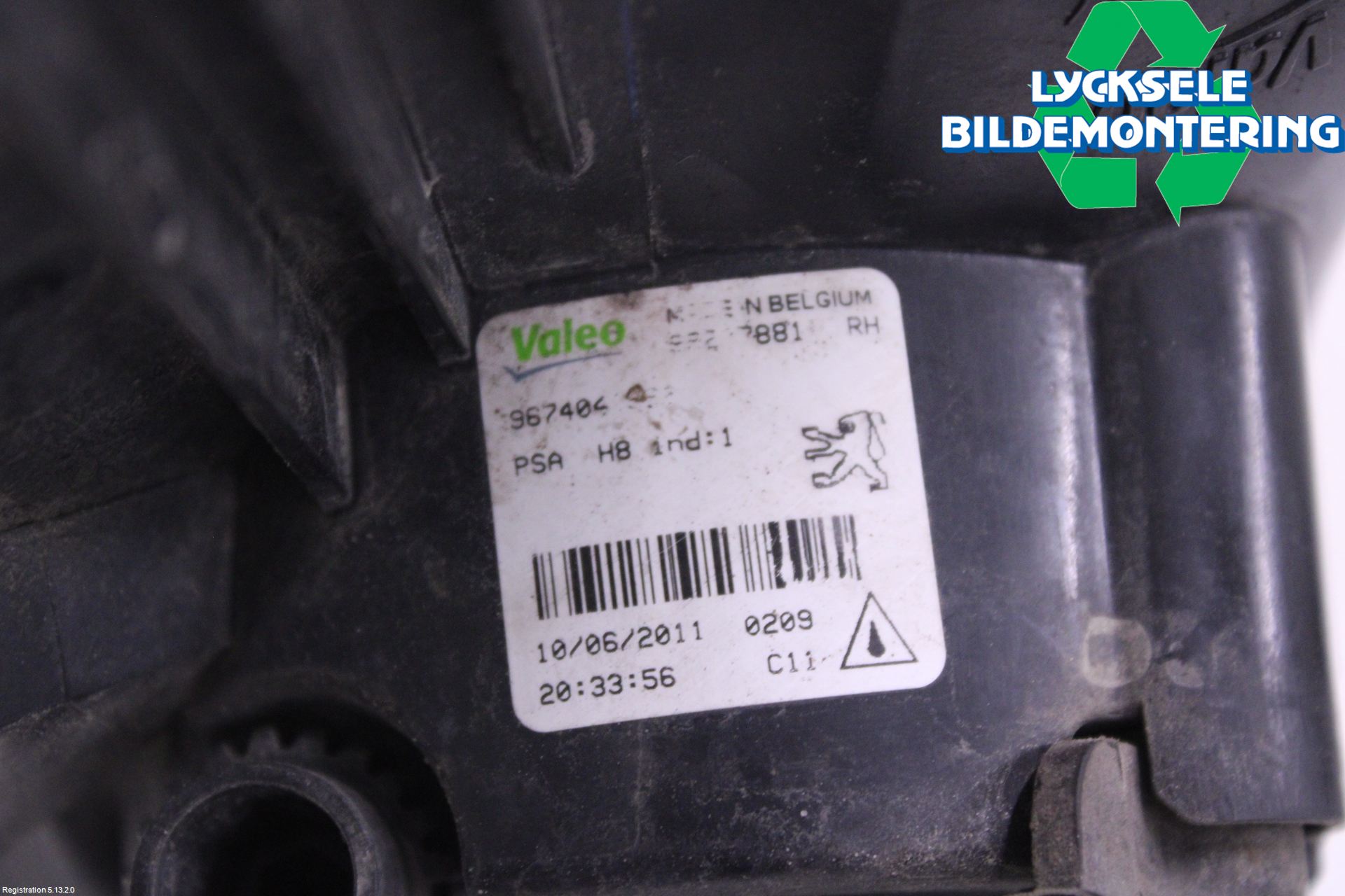 Peugeot 308 08-13 Dimljus-Varselljus Fram