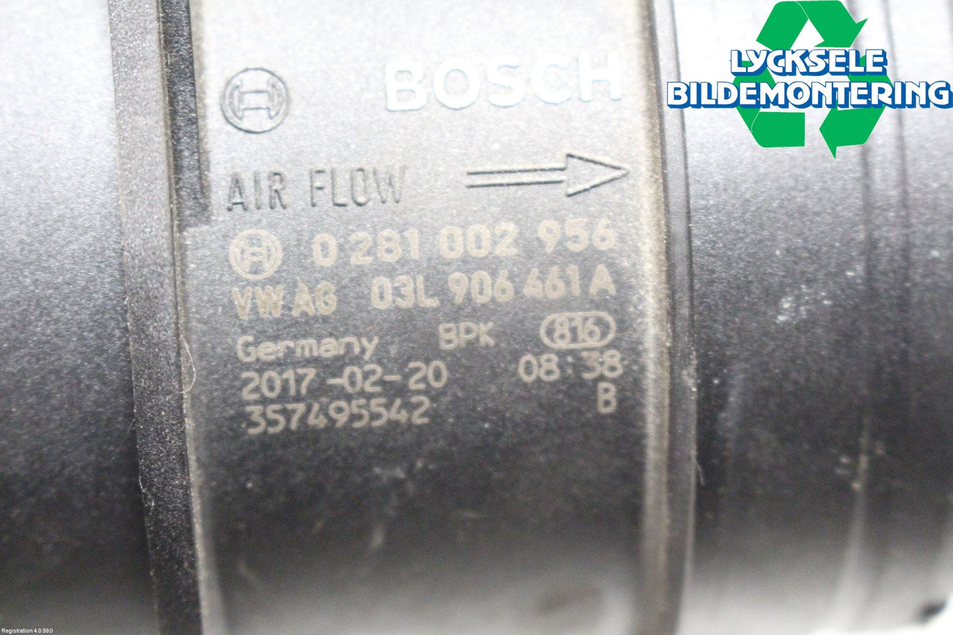 Volkswagen VW GOLF / E-GOLF VII 13-20 Injluftmassamätare