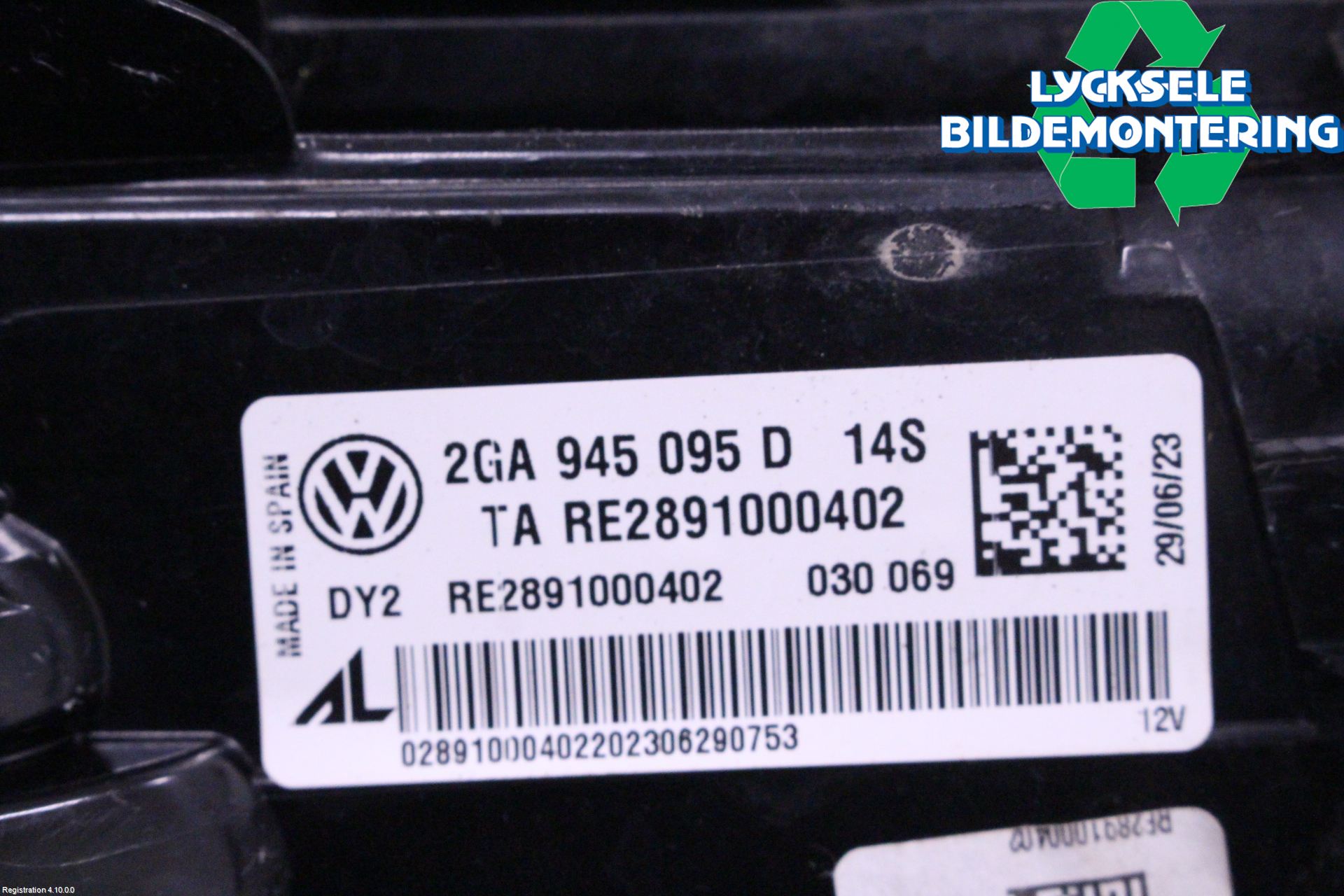 Volkswagen VW T-ROC 18- Bakljus Vänster