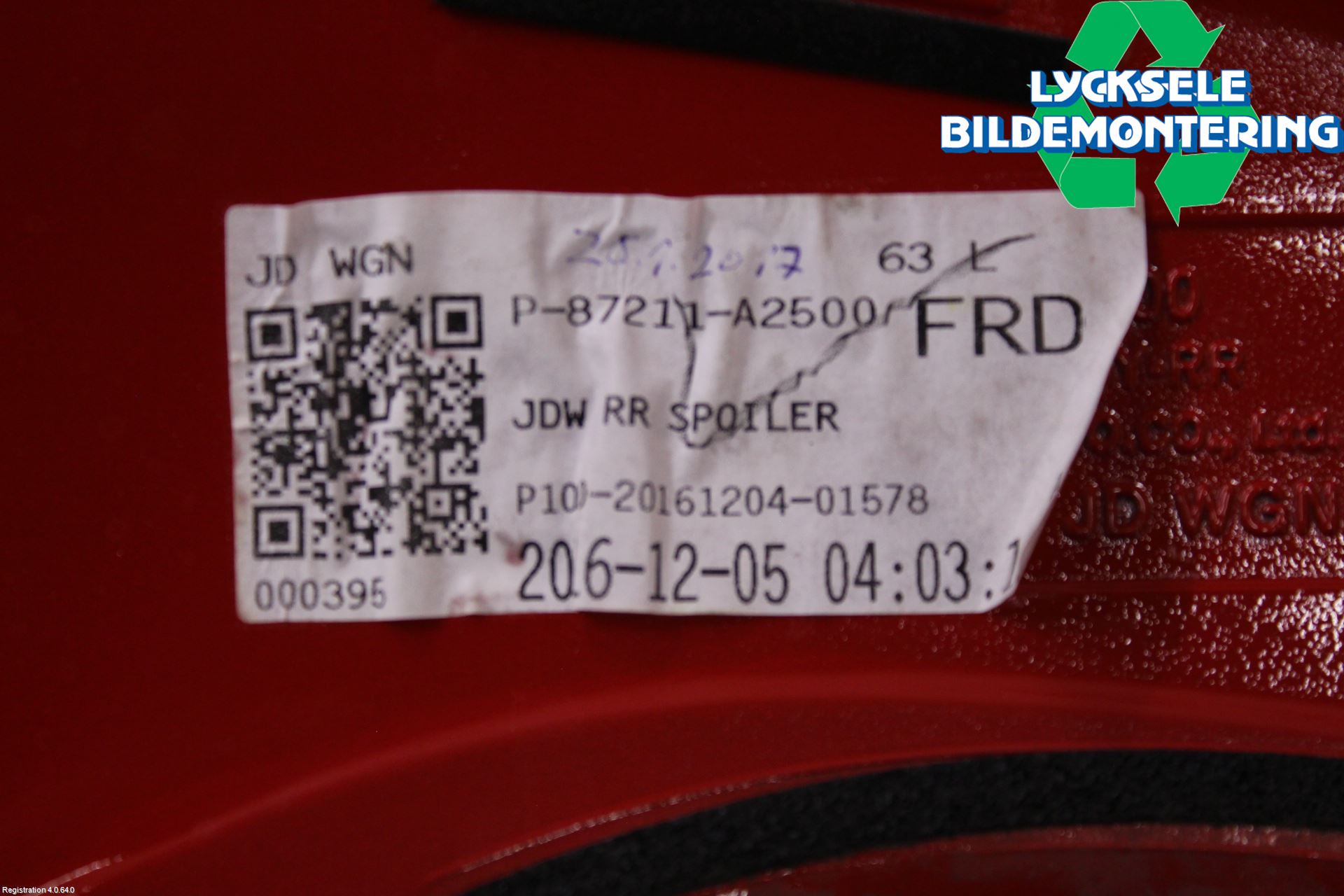 Kia CEED 12-18 Spoiler Baklucka