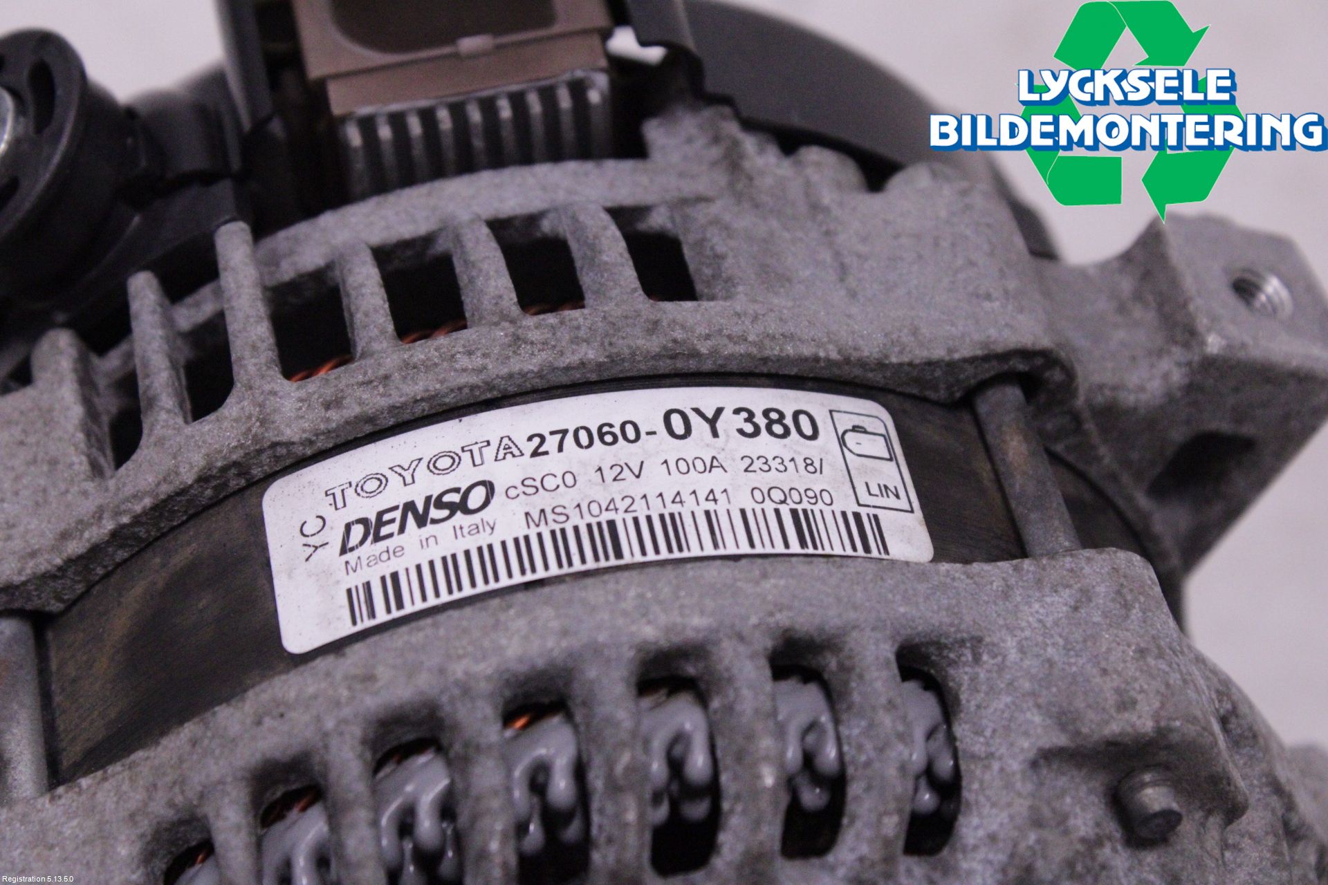 Toyota YARIS XP130 15-20 Generator
