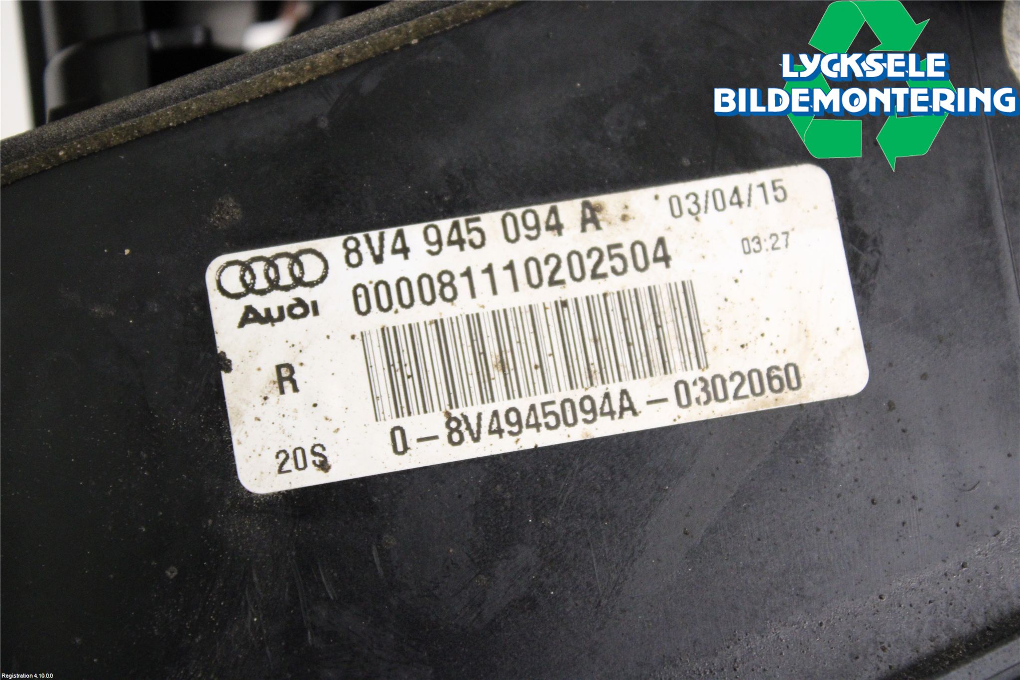 Audi A3/S3 8V 13-20 Bakljus Lucka Hö