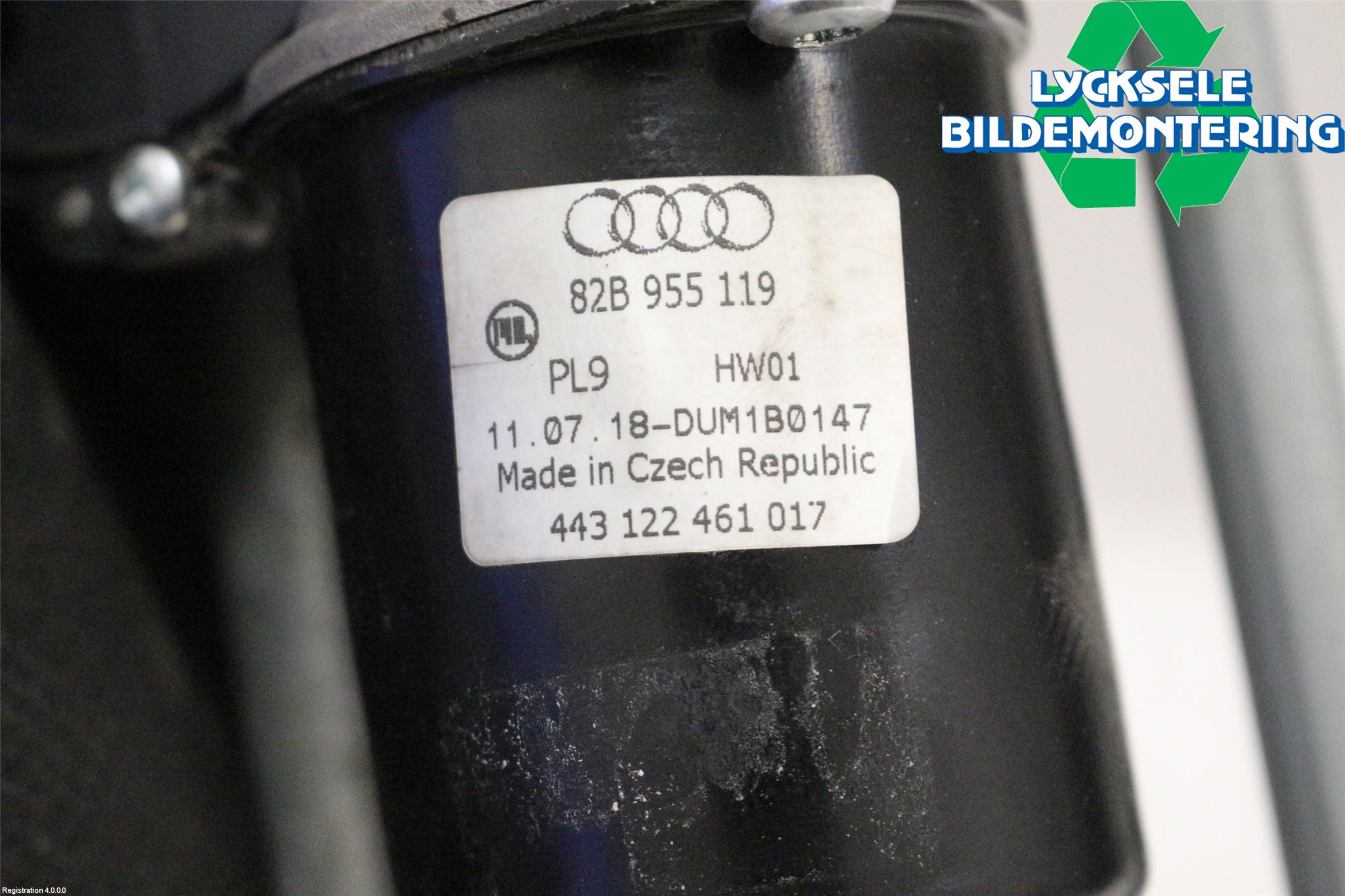 Audi A1 19- Torkarmekanism Vindruta