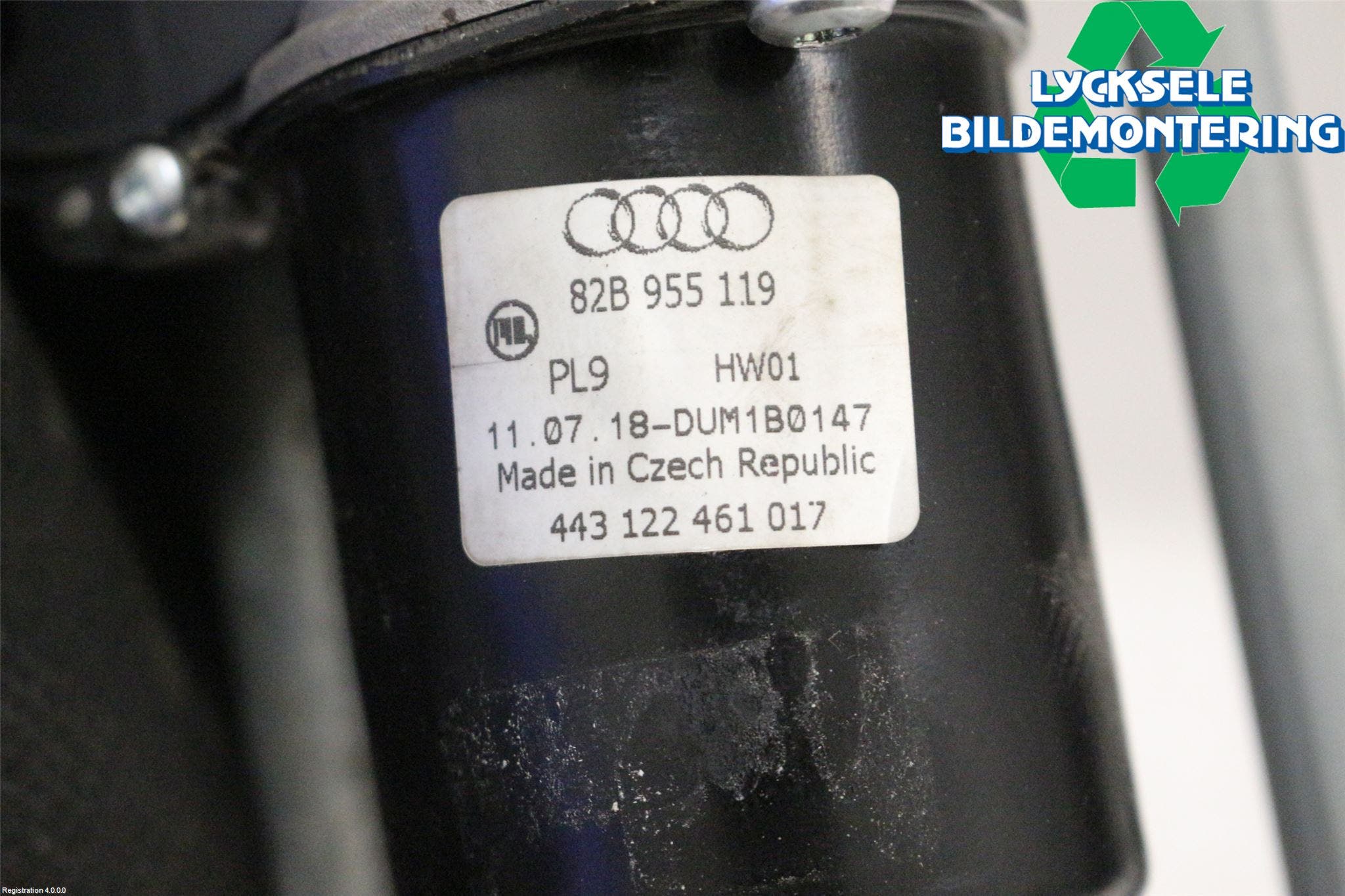 Audi A1 19- Torkarmekanism Vindruta