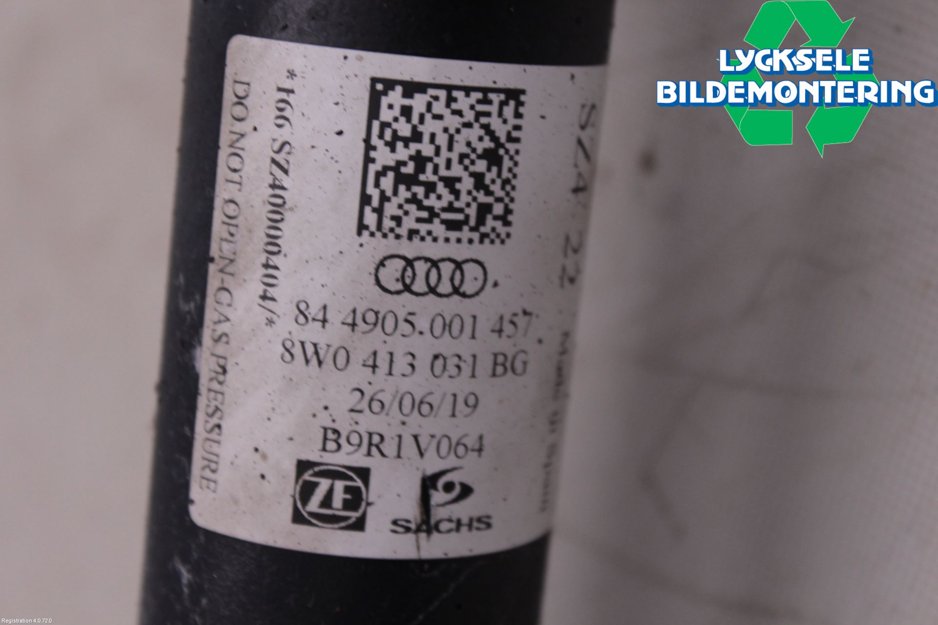 Audi A4/S4 B9 20- Fjäderben Fram Höger