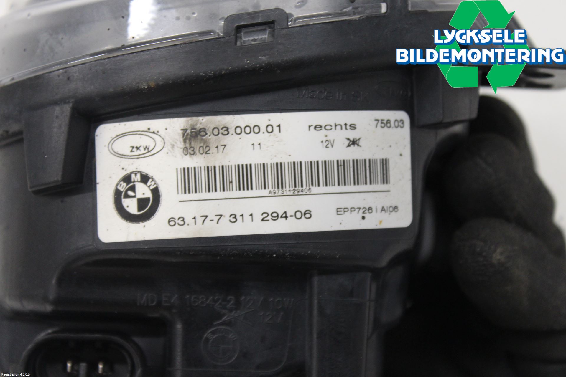 BMW 5 F10/F11/F18 09-17 Dimljus-Varselljus Fram
