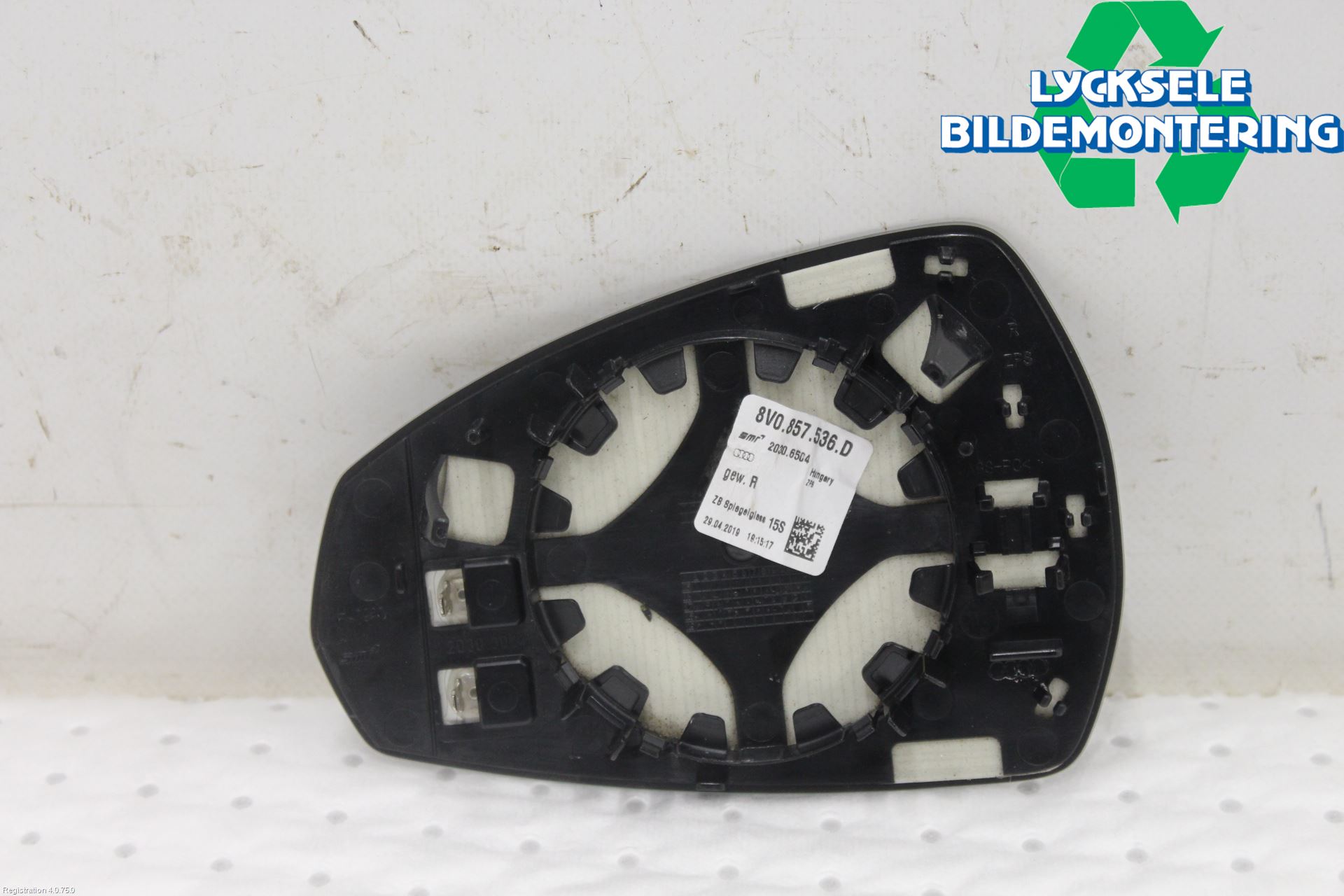 Audi A3/S3 8V 13-20 Spegelglas Hö