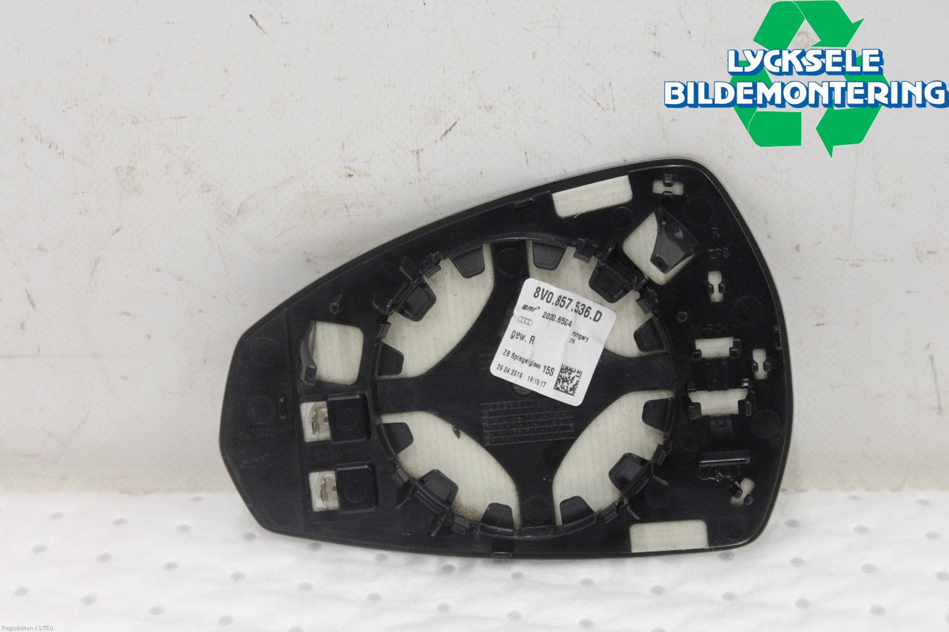 Audi A3/S3 8V 13-20 Spegelglas Hö