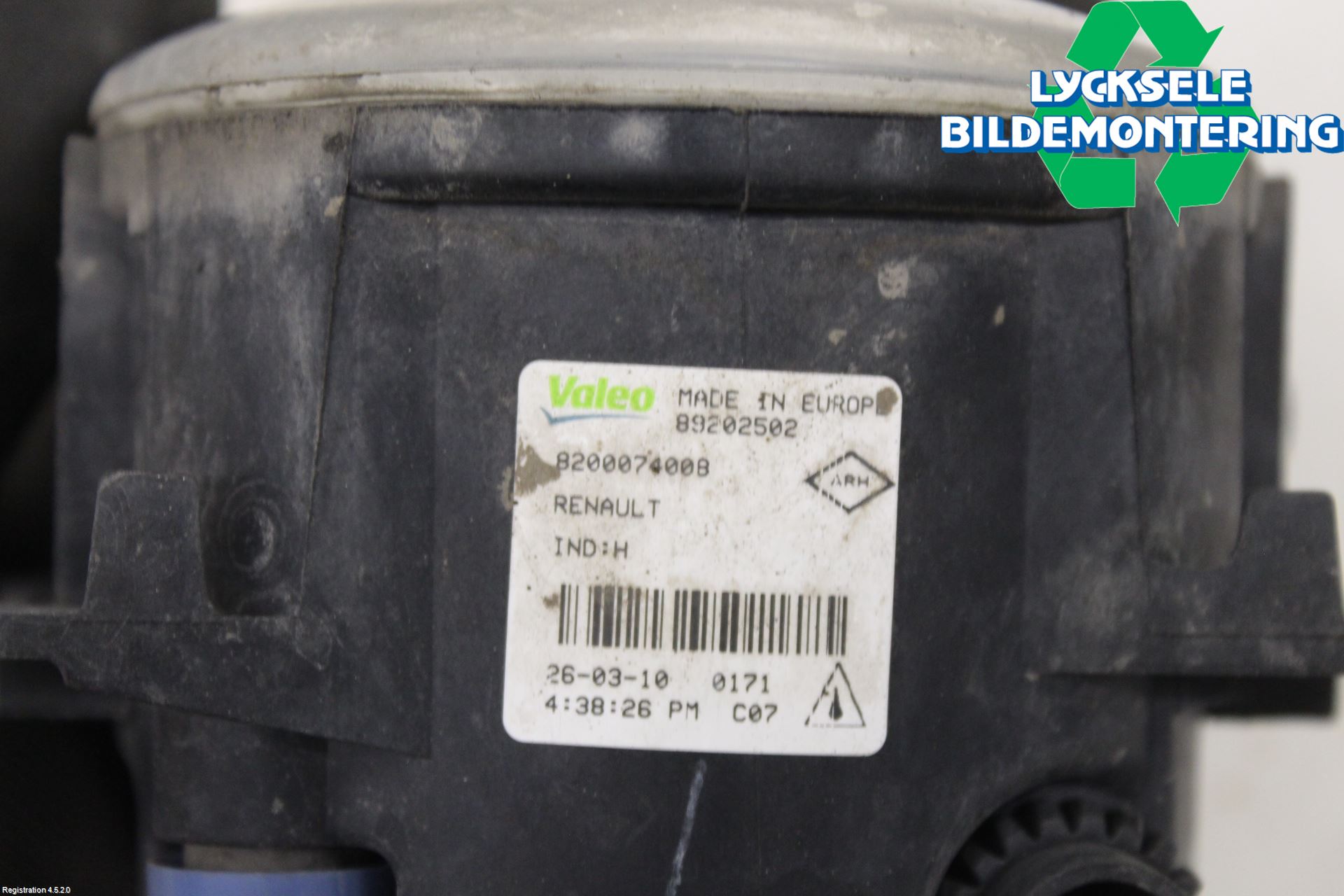 Renault LAGUNA III 08-10 Dimljus-Varselljus Fram