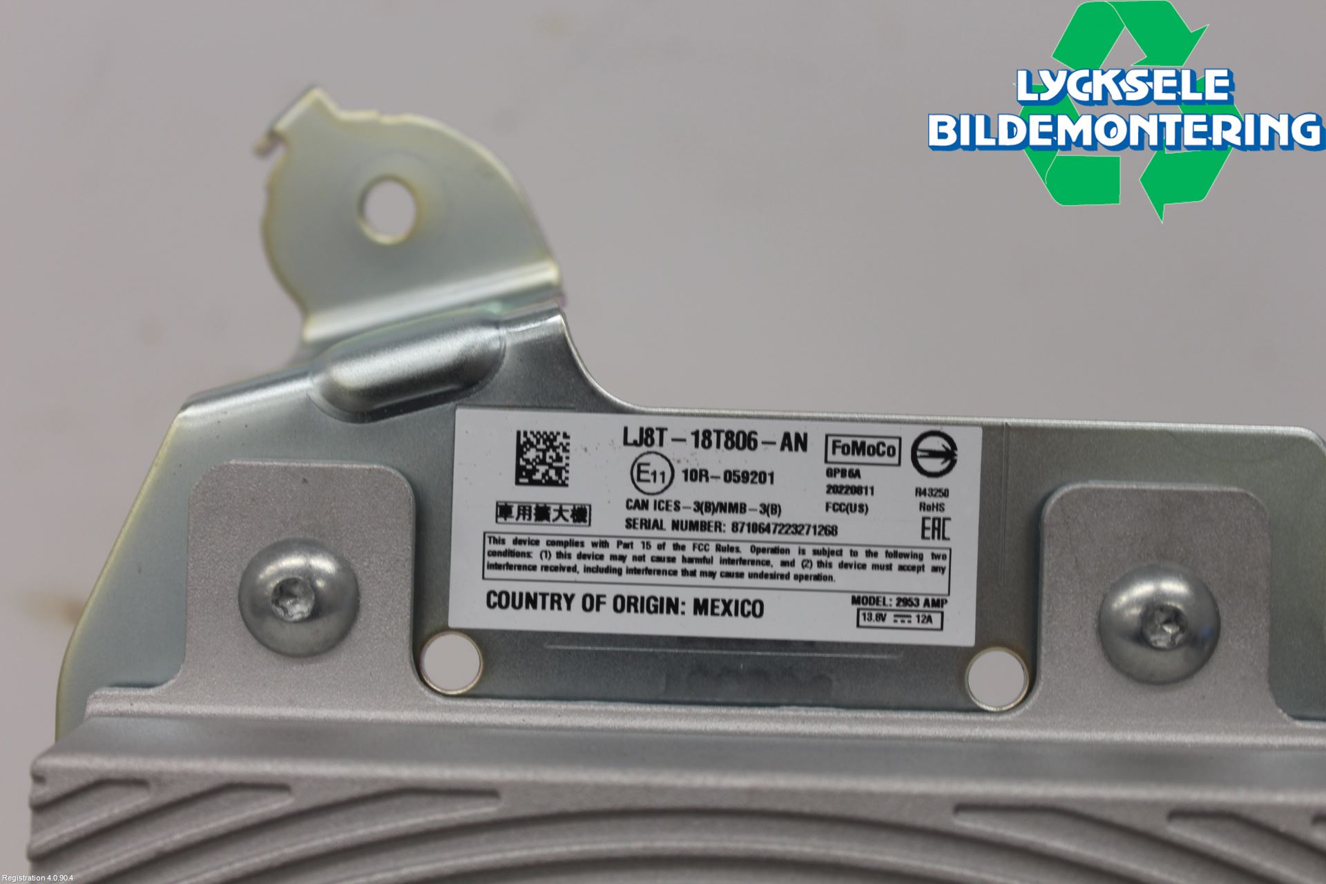 Ford MUSTANG Mach-E 21- Radio-Stereo Förstärkare