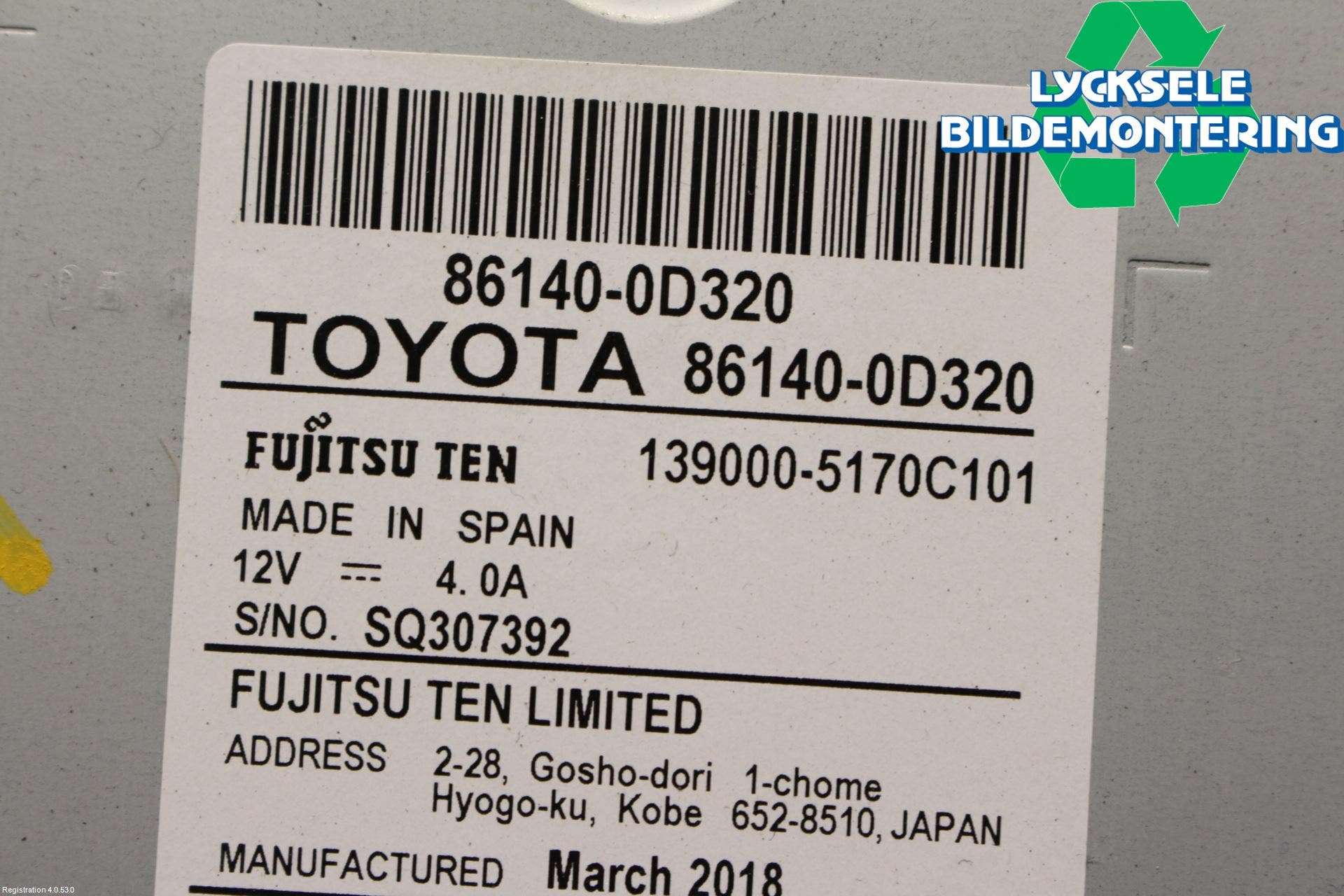 Toyota YARIS XP130 15-20 Cd Radio - Multimediapanel