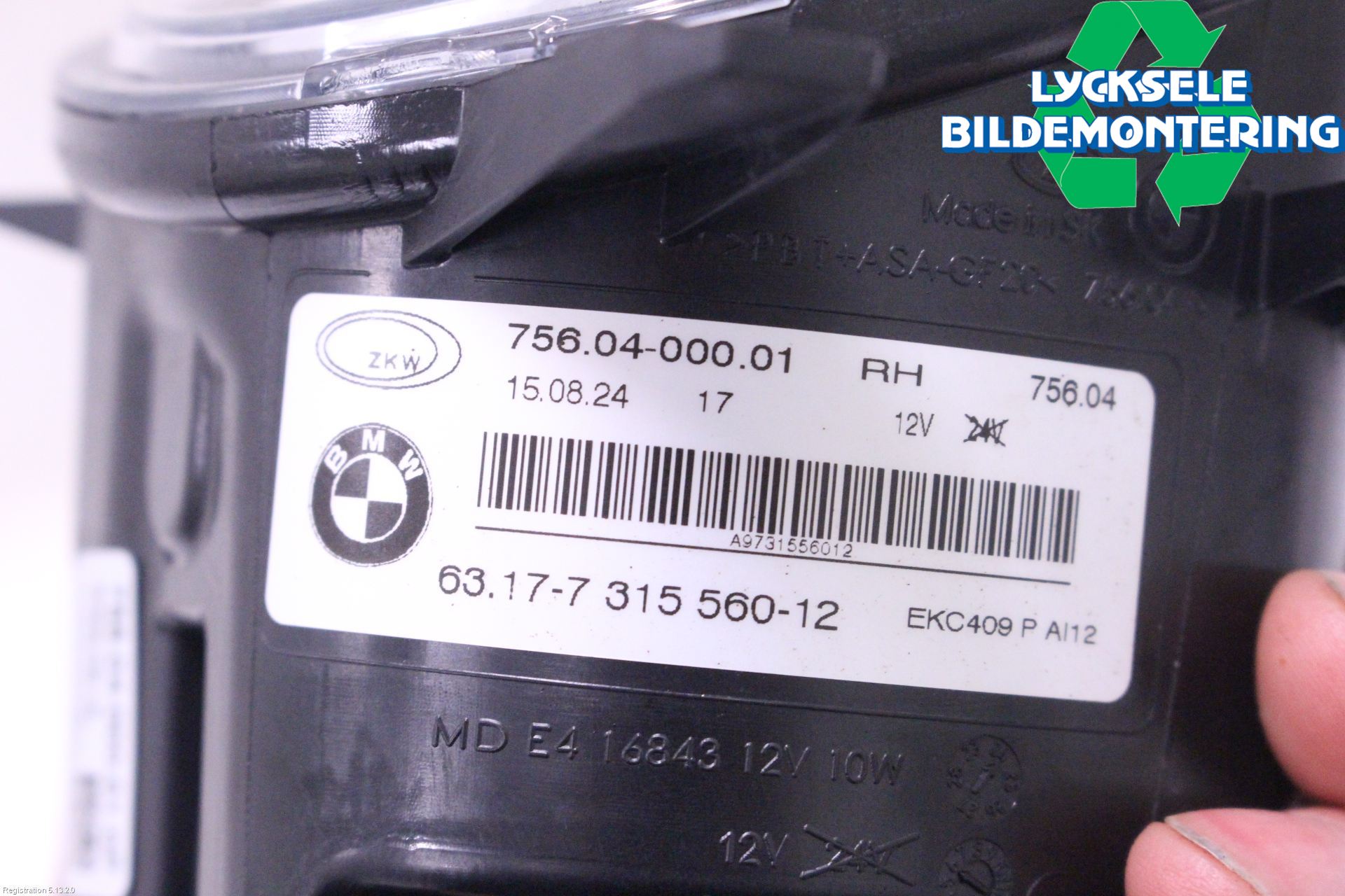 BMW 1 F20/F21 11-19 Dimljus-Varselljus Fram