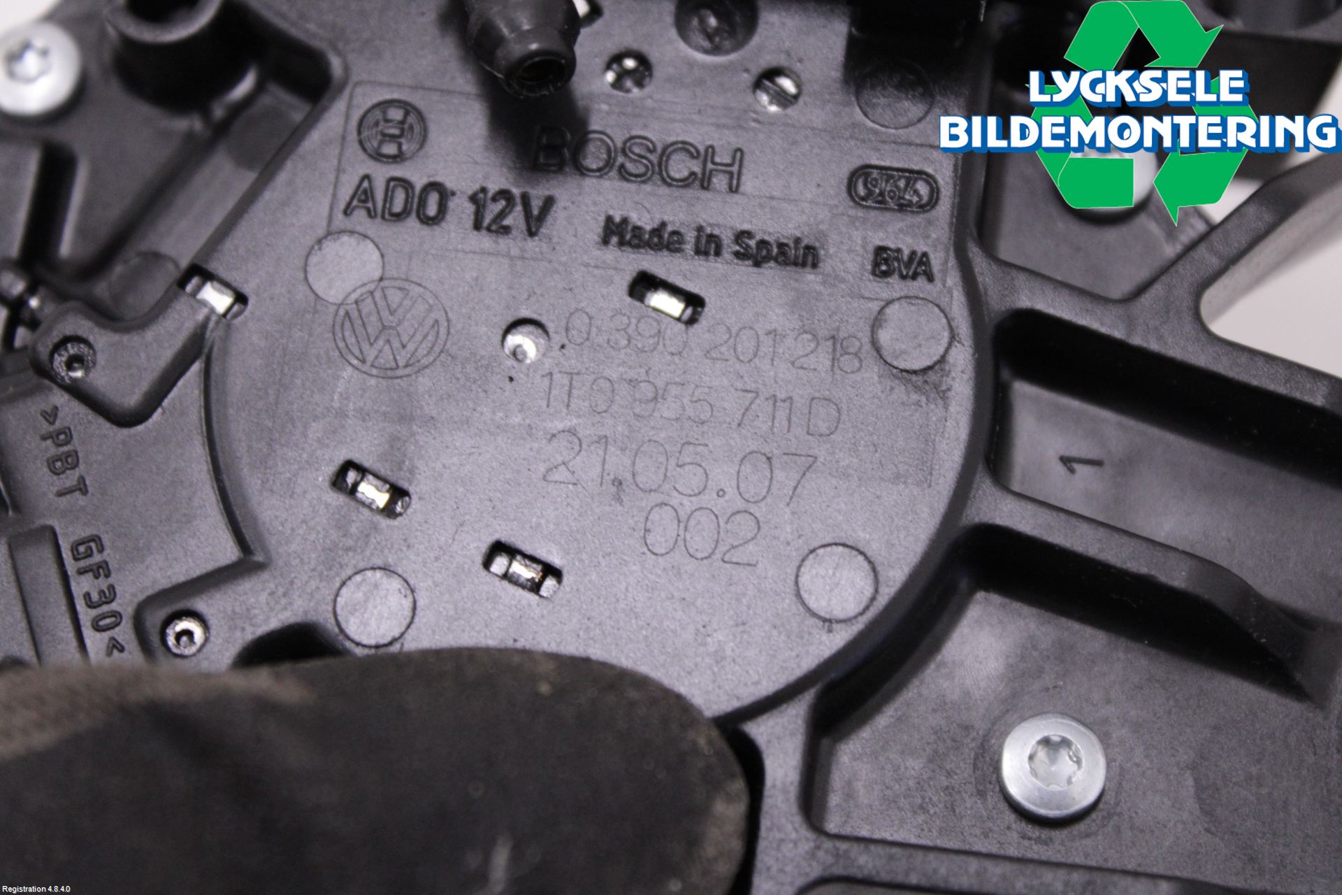 Volkswagen VW CADDY 11-15 Torkarmotor Baklucka