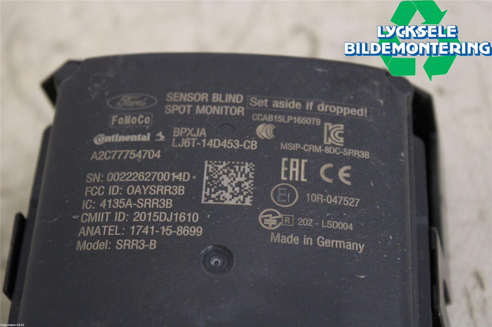Ford KUGA/KUGA PHEZ/FHEV 20- Sensor Aktivt Kollisionsskydd